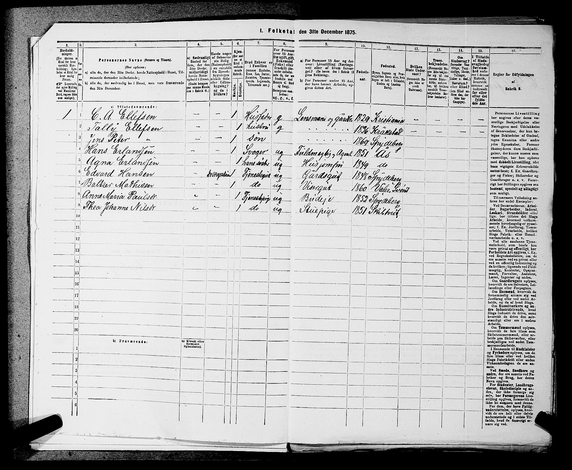 RA, 1875 census for 0123P Spydeberg, 1875, p. 32