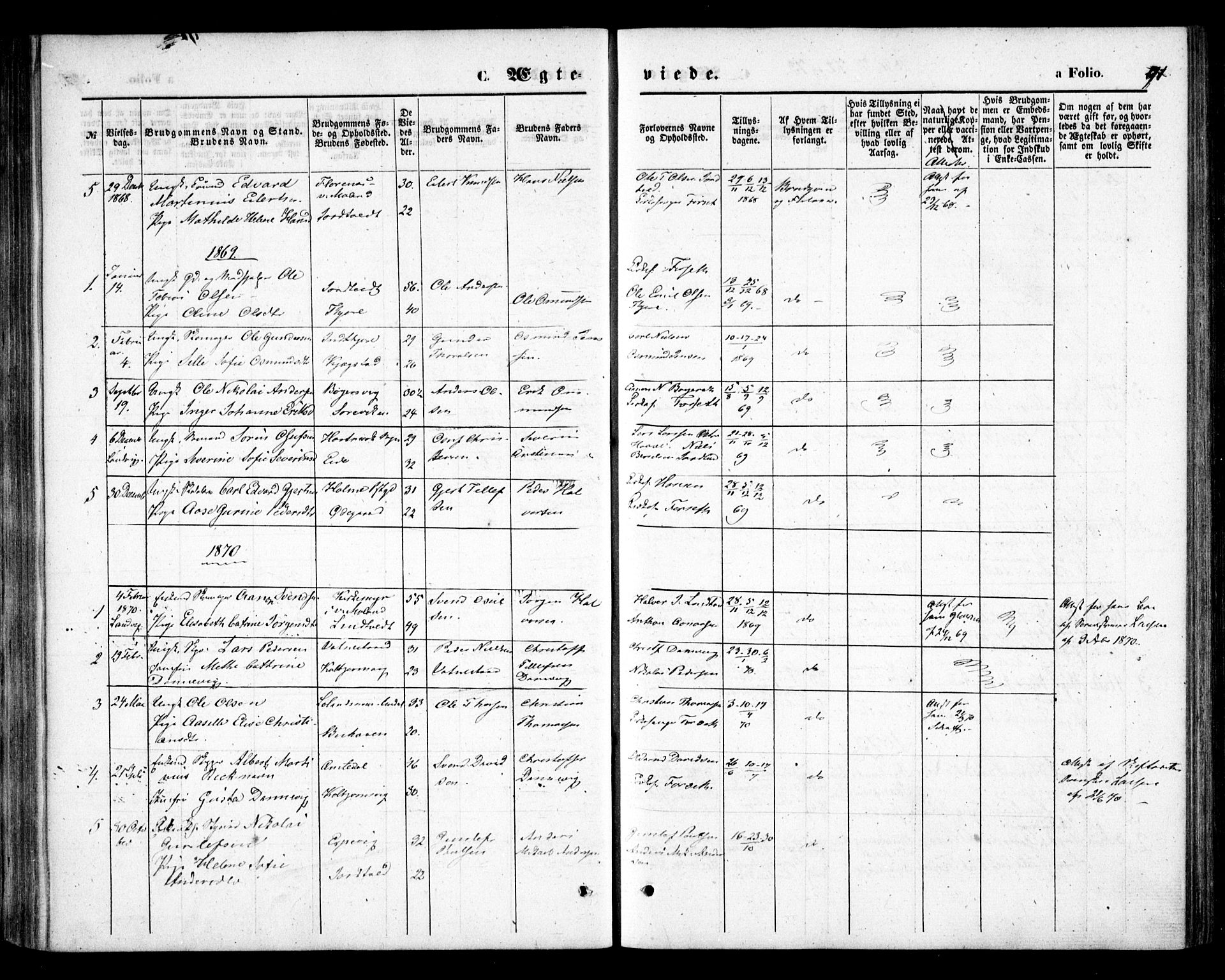 Hommedal sokneprestkontor, AV/SAK-1111-0023/F/Fa/Faa/L0002: Parish register (official) no. A 2, 1861-1884, p. 91