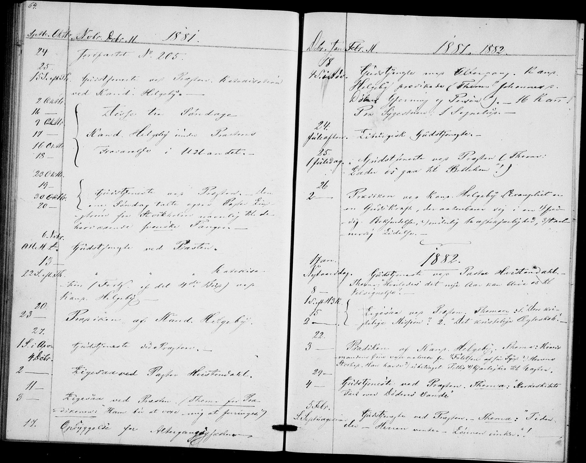 Akershus festnings slaveri Kirkebøker, SAO/A-10841/F/Fa/L0002: Parish register (official) no. 2, 1852-1883, p. 64