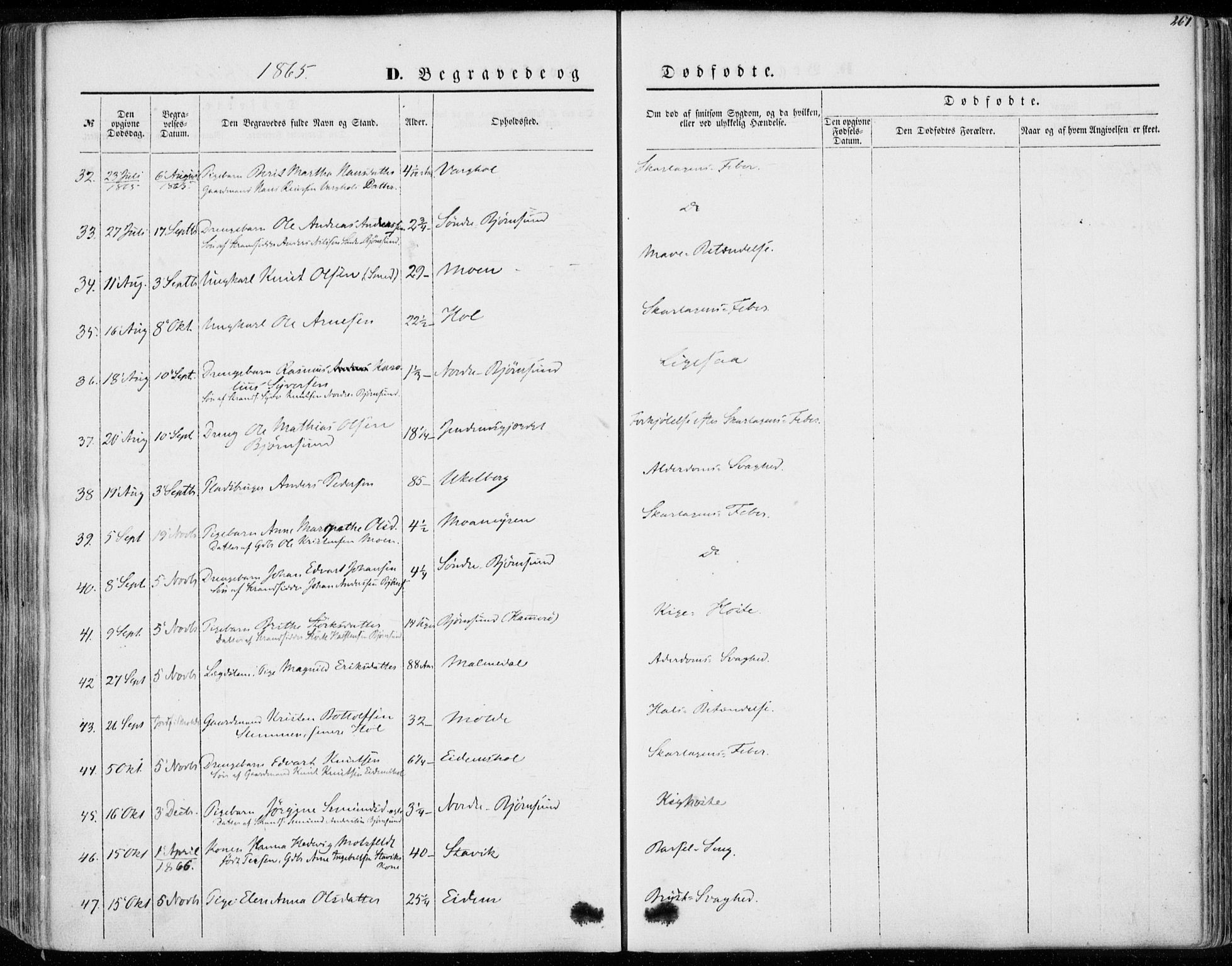 Ministerialprotokoller, klokkerbøker og fødselsregistre - Møre og Romsdal, SAT/A-1454/565/L0748: Parish register (official) no. 565A02, 1845-1872, p. 267
