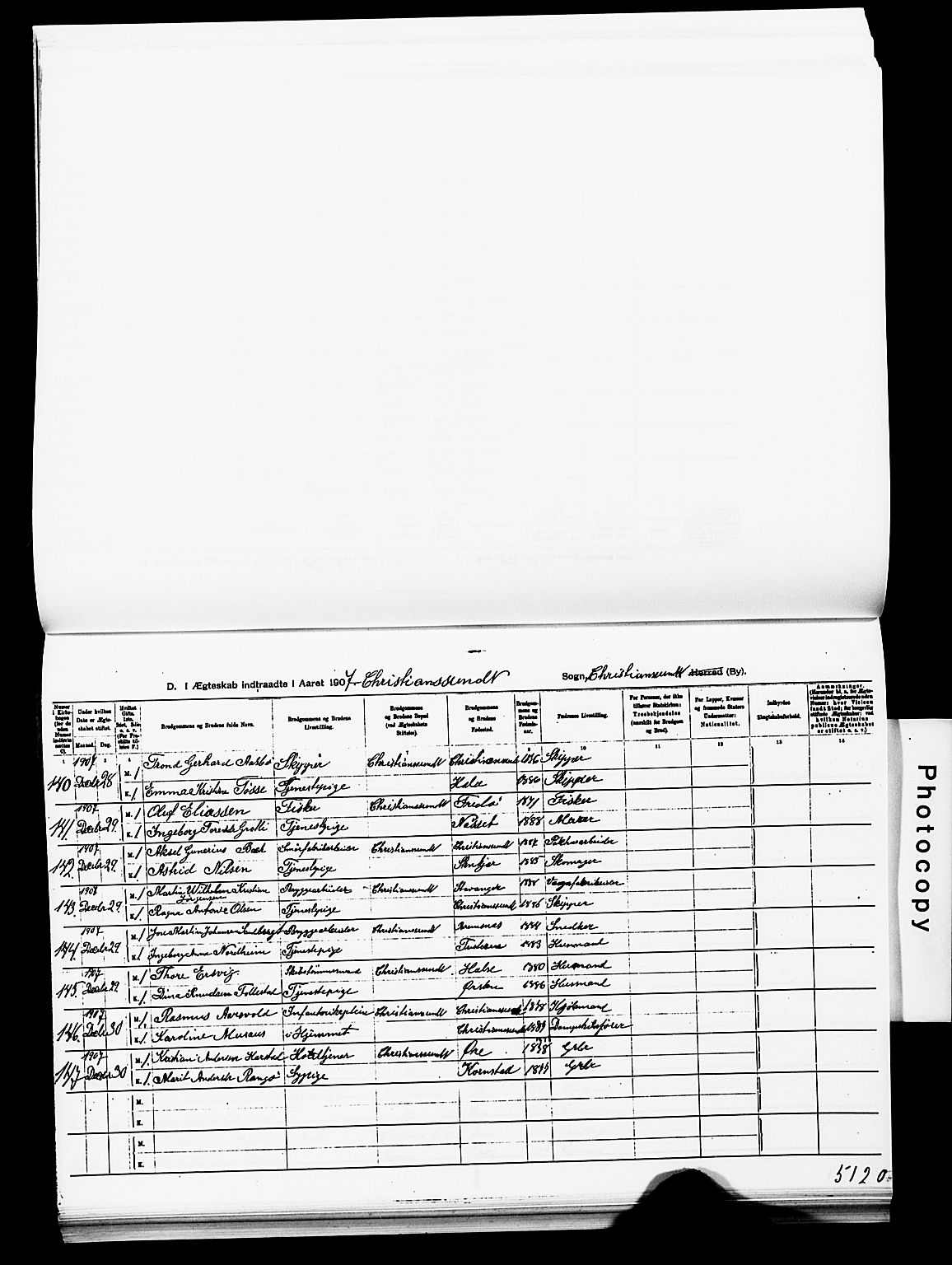 Ministerialprotokoller, klokkerbøker og fødselsregistre - Møre og Romsdal, AV/SAT-A-1454/572/L0859: Parish register (official) no. 572D03, 1903-1916