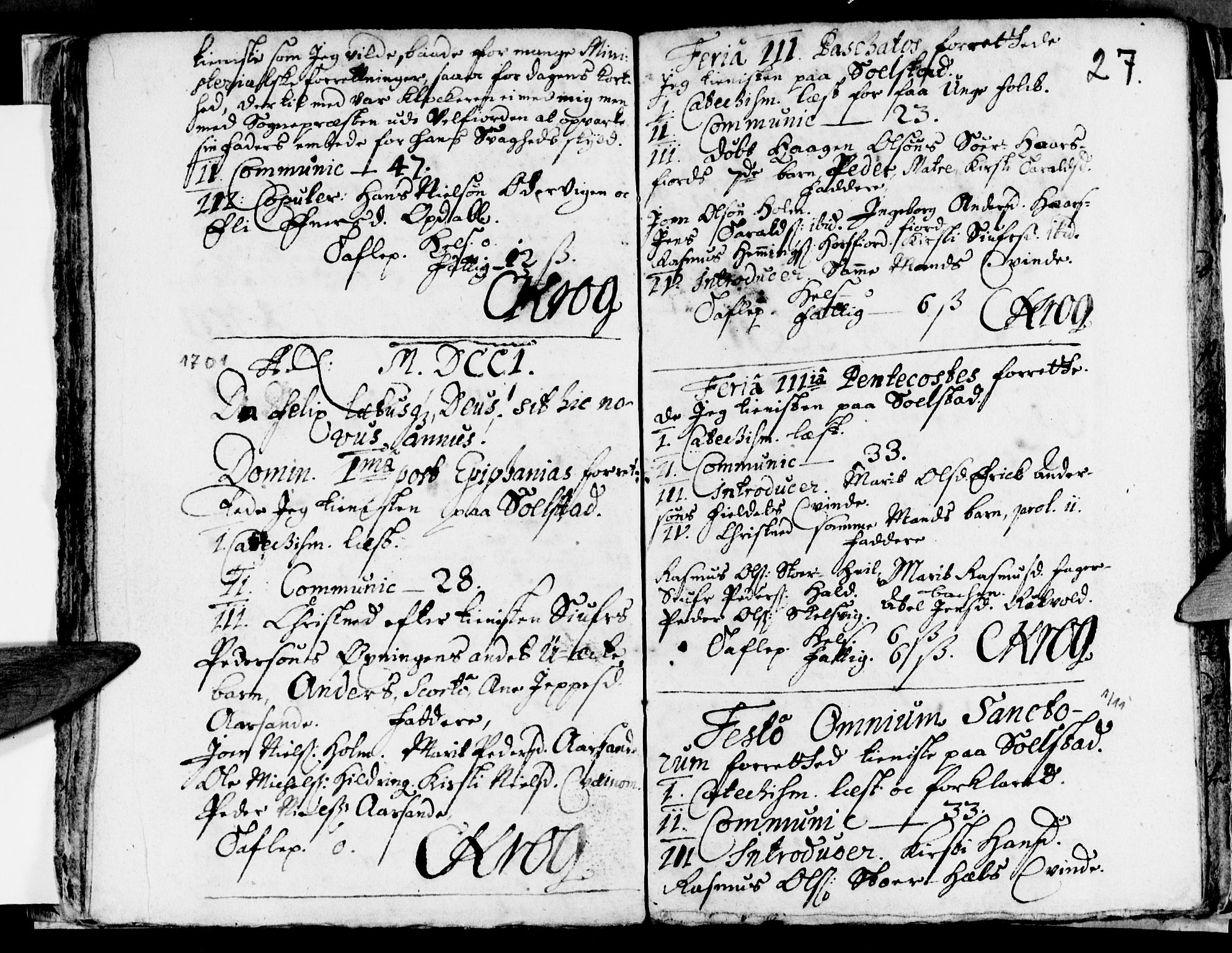 Ministerialprotokoller, klokkerbøker og fødselsregistre - Nordland, SAT/A-1459/811/L0164: Parish register (official) no. 811A01, 1677-1762, p. 27
