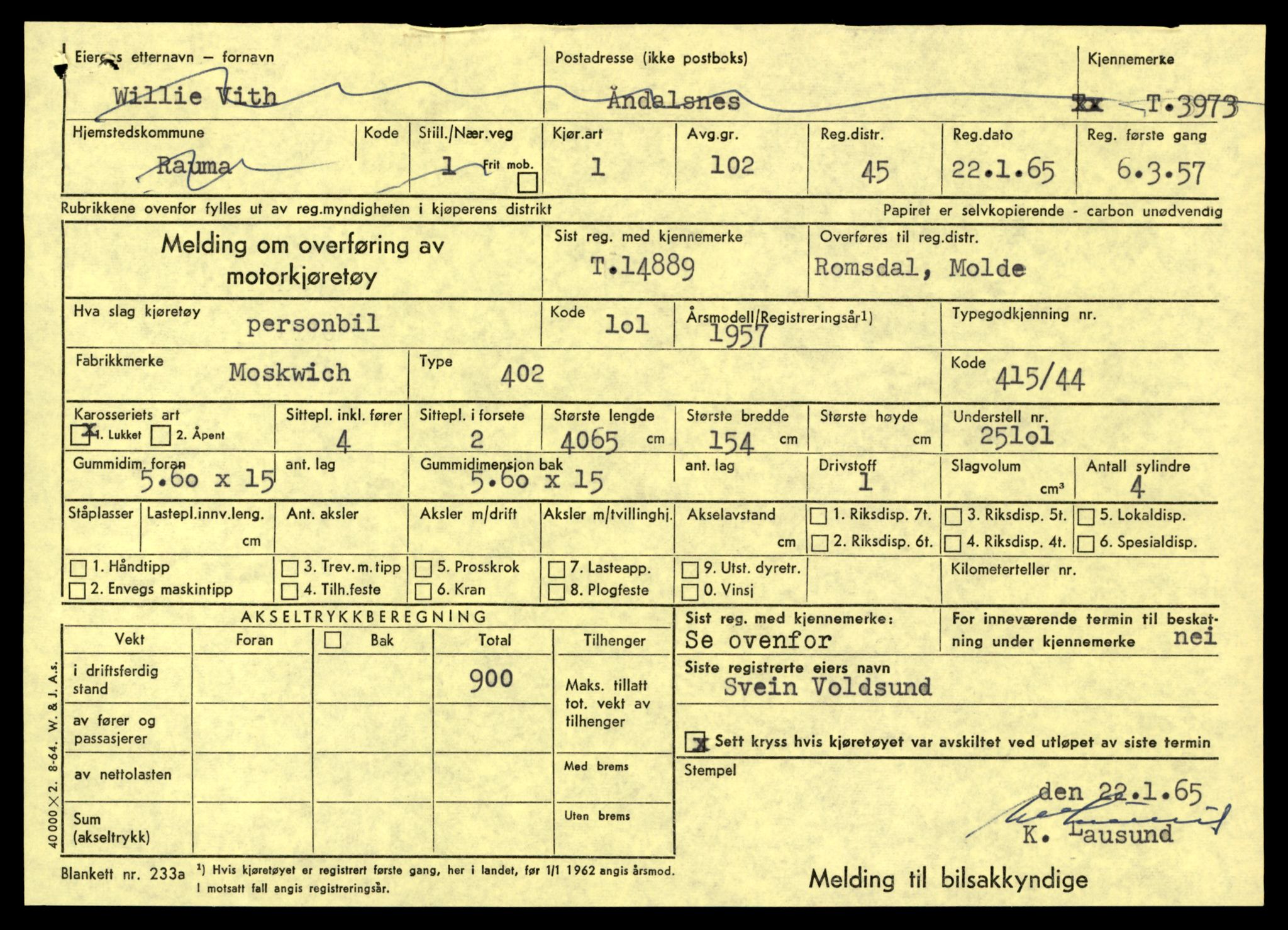 Møre og Romsdal vegkontor - Ålesund trafikkstasjon, AV/SAT-A-4099/F/Fe/L0049: Registreringskort for kjøretøy T 14864 - T 18613, 1927-1998, p. 633