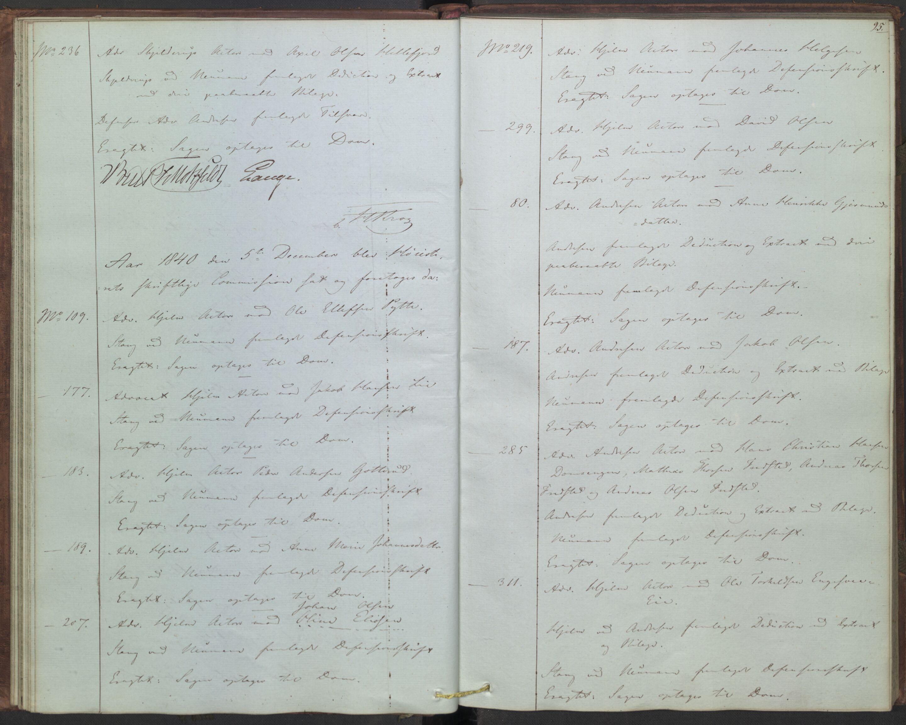 Høyesterett, AV/RA-S-1002/E/Ef/L0005: Protokoll over saker som gikk til skriftlig behandling, 1838-1843, p. 24b-25a