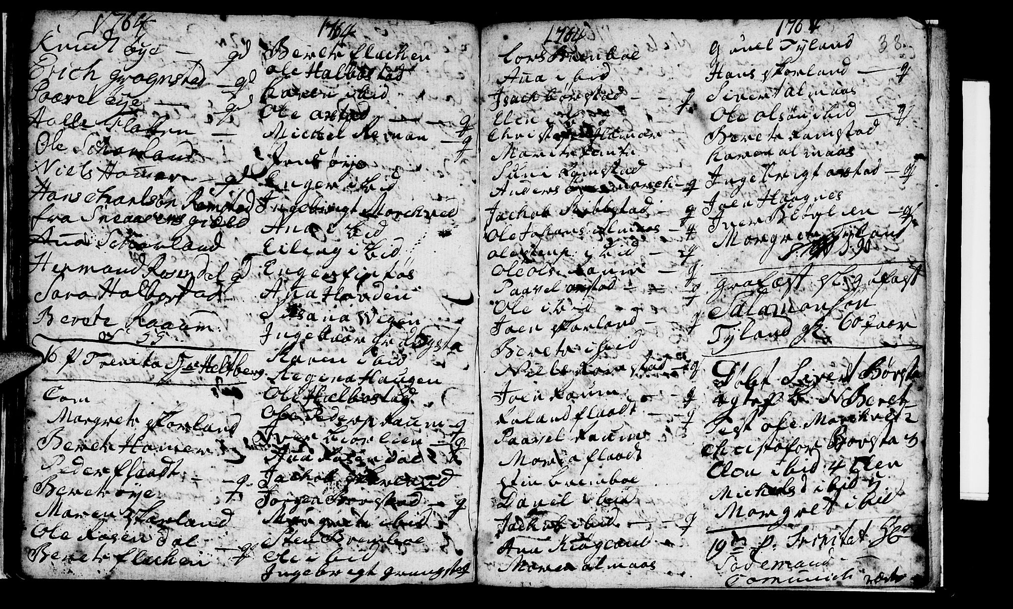 Ministerialprotokoller, klokkerbøker og fødselsregistre - Nord-Trøndelag, SAT/A-1458/765/L0561: Parish register (official) no. 765A02, 1758-1765, p. 38