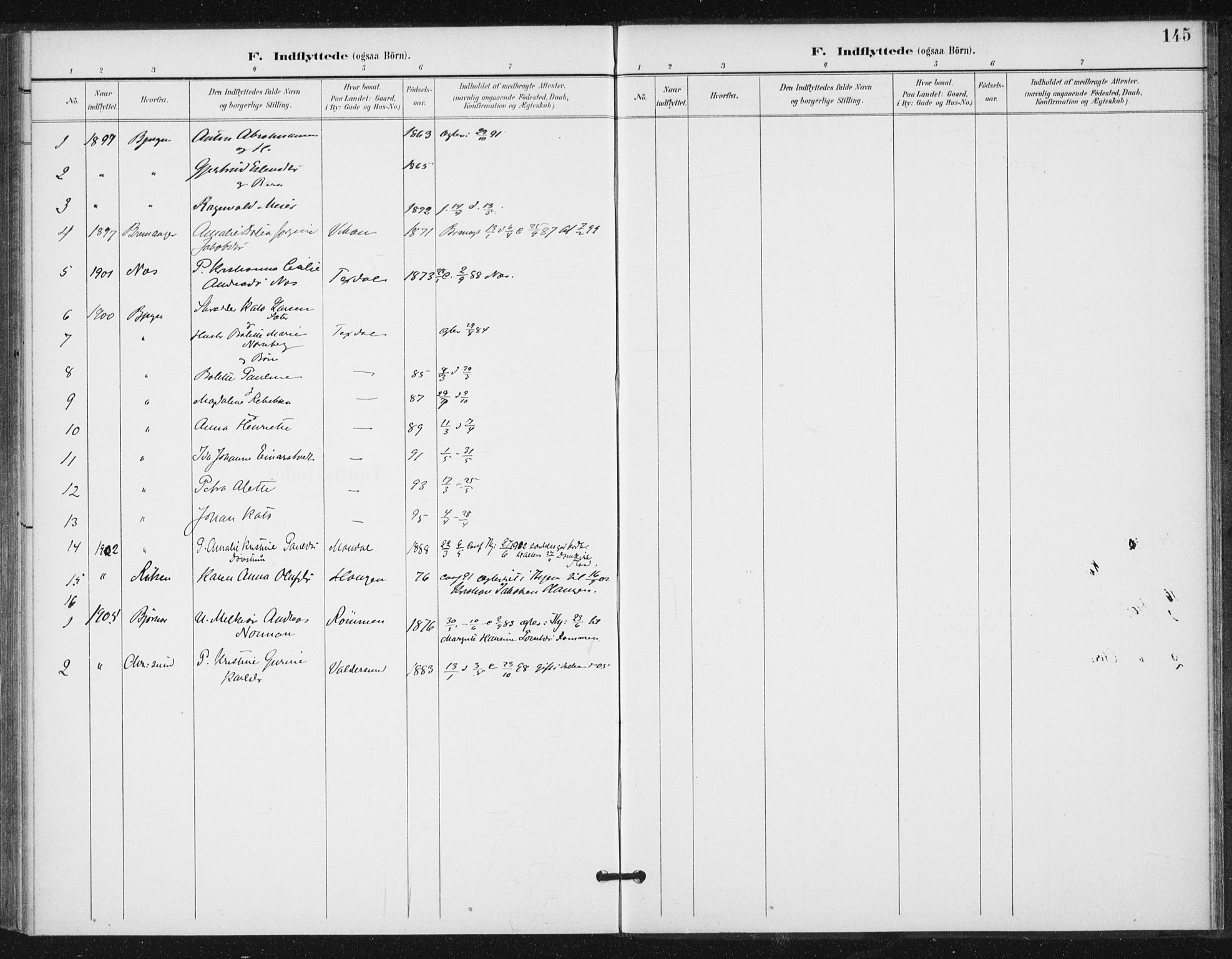 Ministerialprotokoller, klokkerbøker og fødselsregistre - Sør-Trøndelag, SAT/A-1456/654/L0664: Parish register (official) no. 654A02, 1895-1907, p. 145