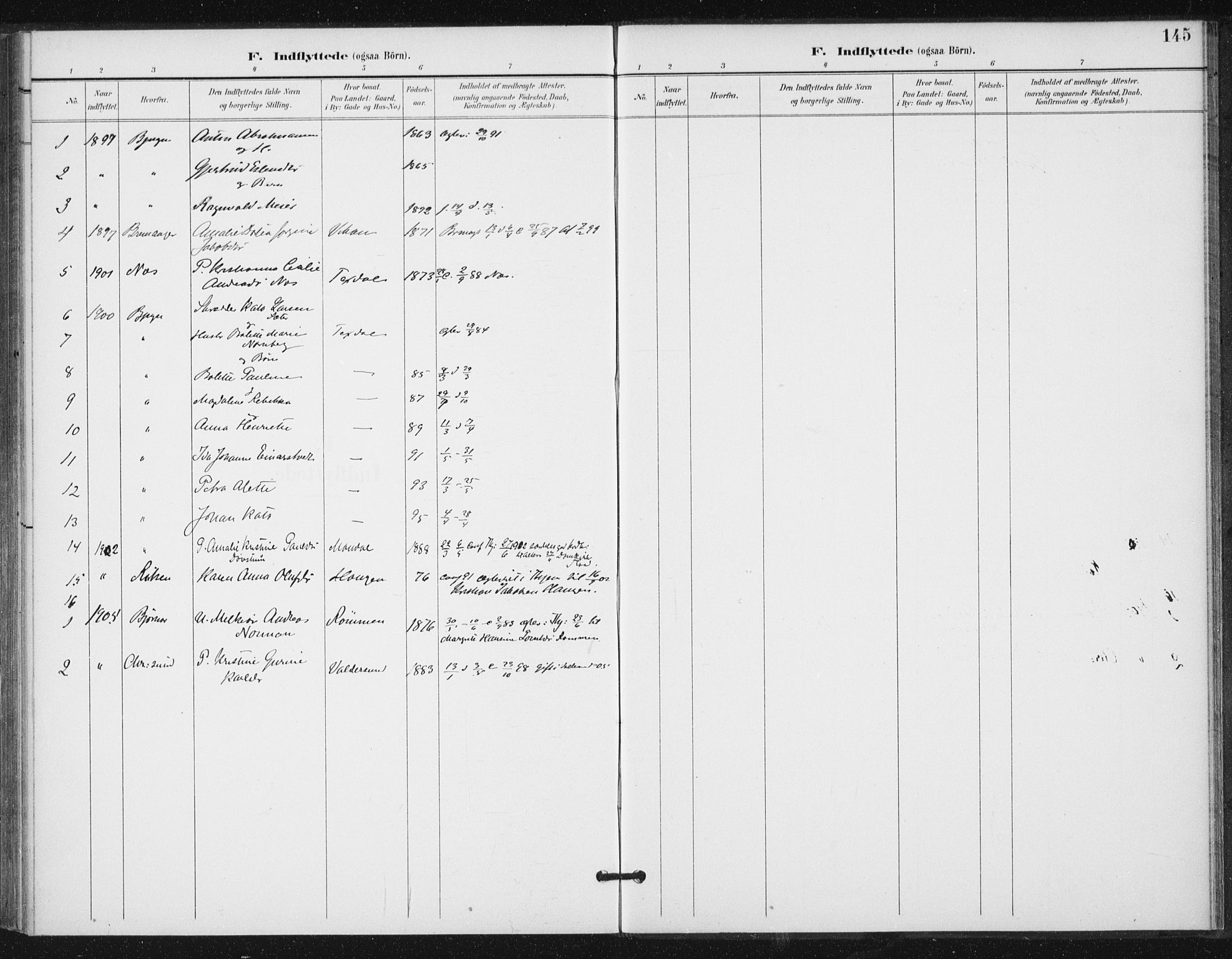 Ministerialprotokoller, klokkerbøker og fødselsregistre - Sør-Trøndelag, AV/SAT-A-1456/654/L0664: Parish register (official) no. 654A02, 1895-1907, p. 145
