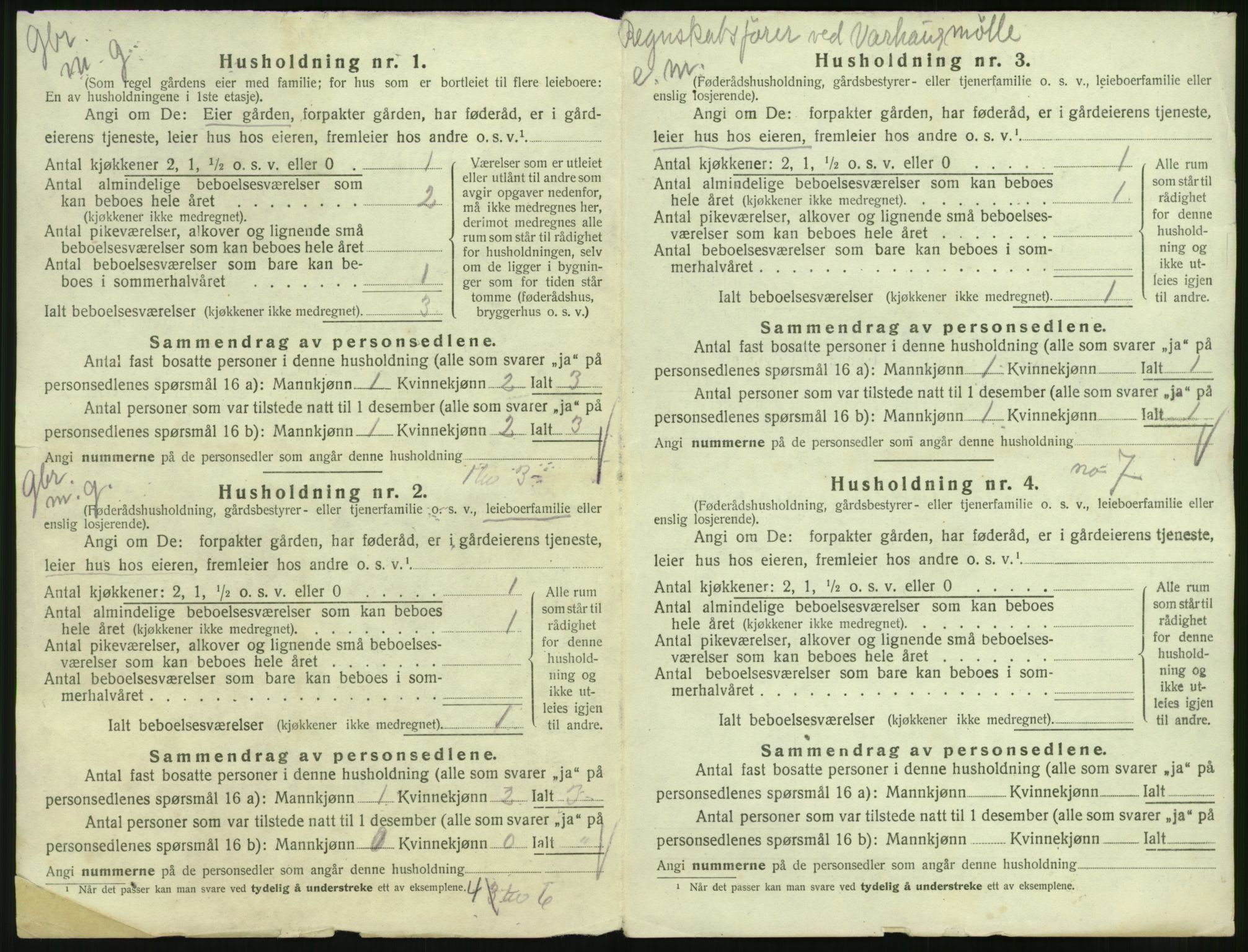 SAST, 1920 census for Varhaug, 1920, p. 30