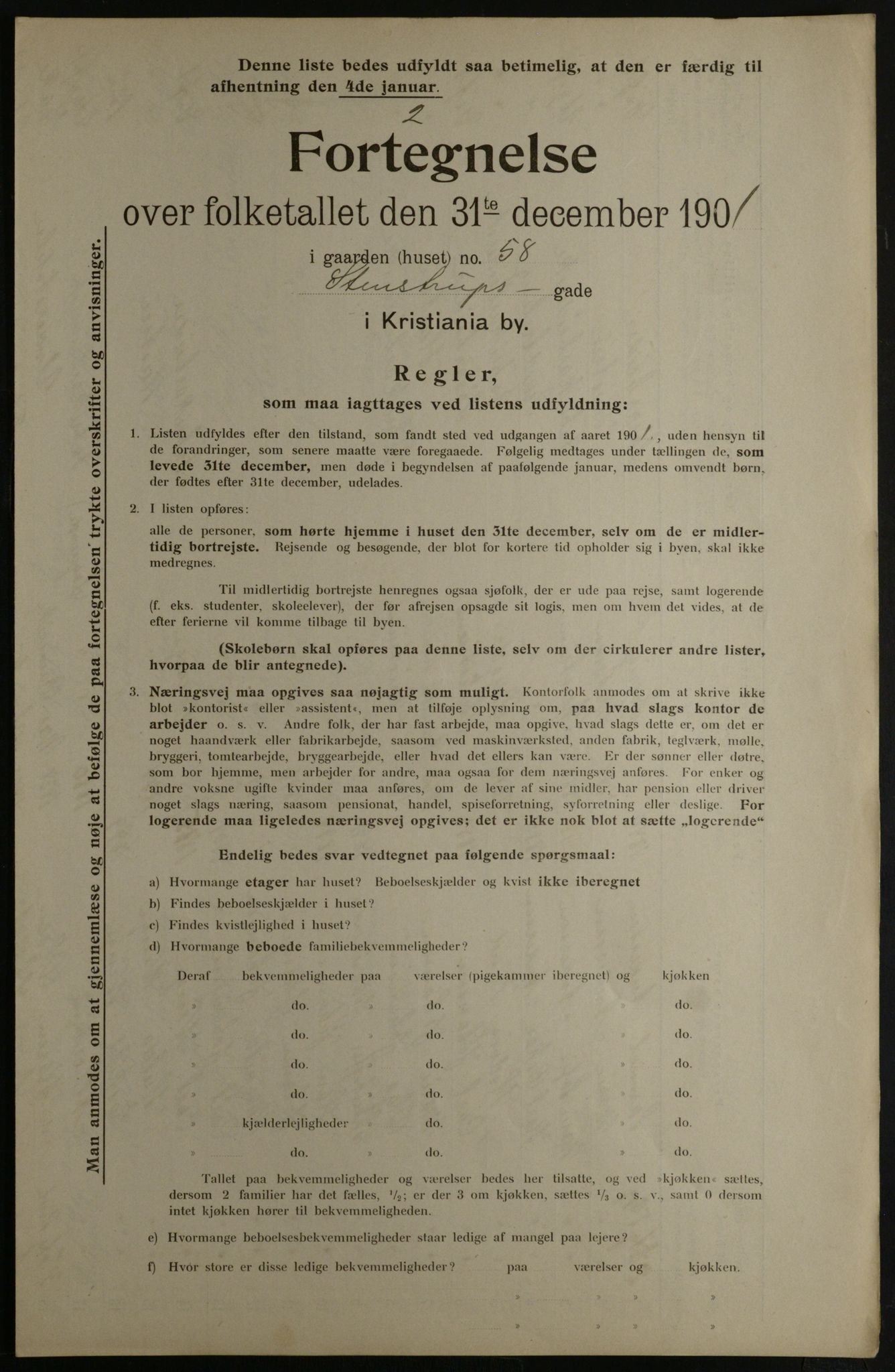 OBA, Municipal Census 1901 for Kristiania, 1901, p. 15561