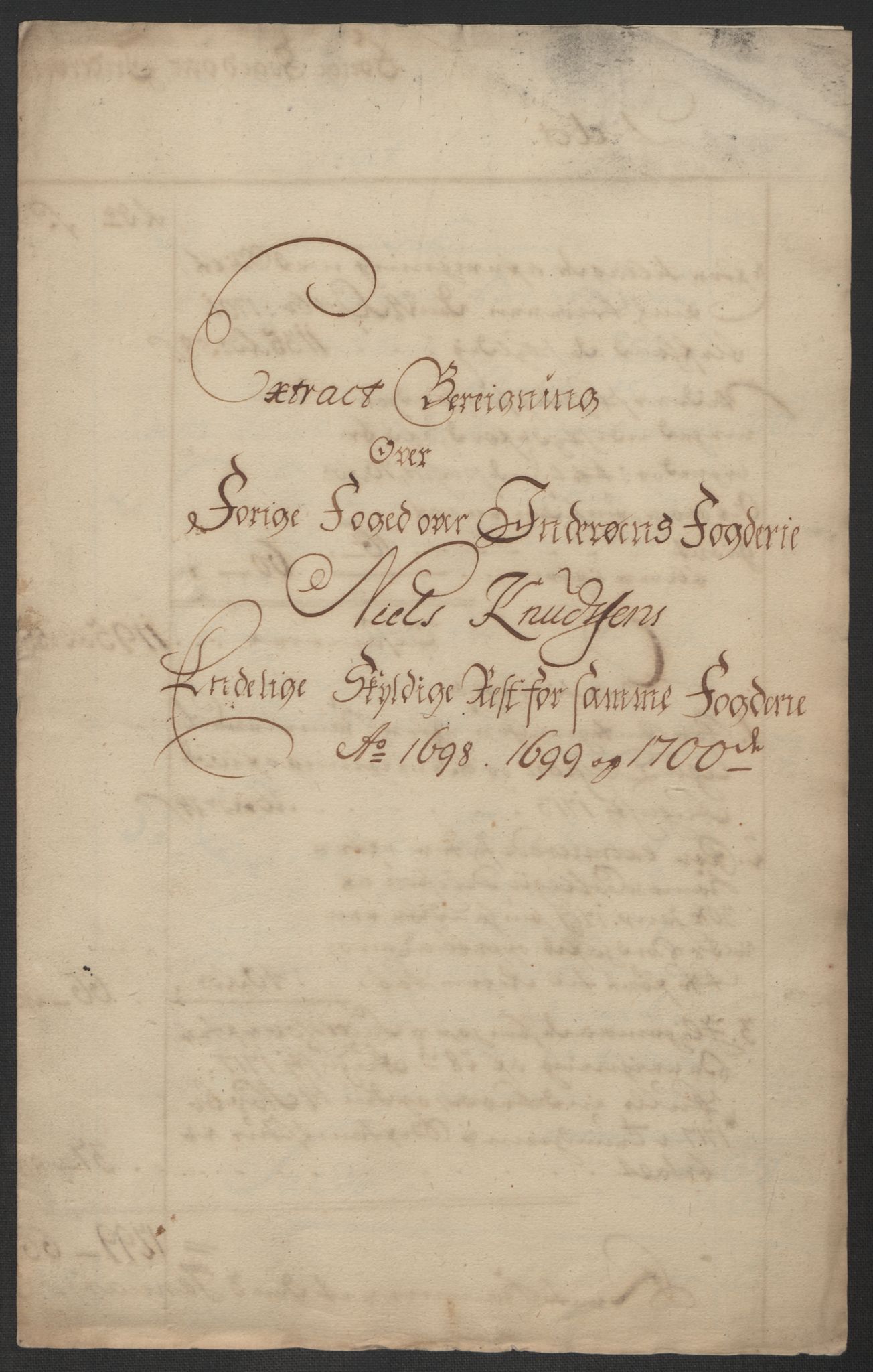 Rentekammeret inntil 1814, Reviderte regnskaper, Fogderegnskap, AV/RA-EA-4092/R63/L4311: Fogderegnskap Inderøy, 1700, p. 480