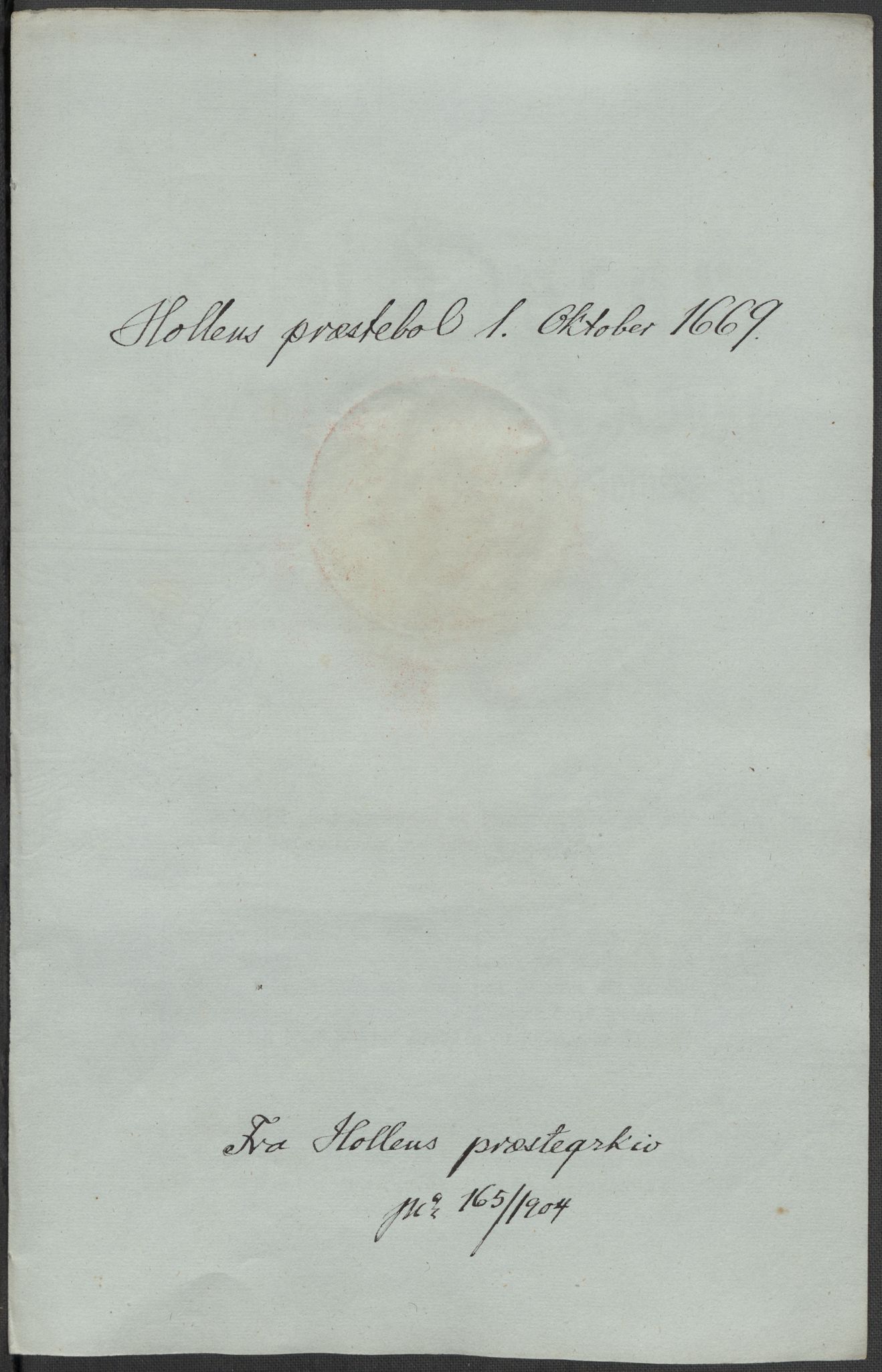 Riksarkivets diplomsamling, AV/RA-EA-5965/F15/L0026: Prestearkiv - Telemark, 1575-1838, p. 57