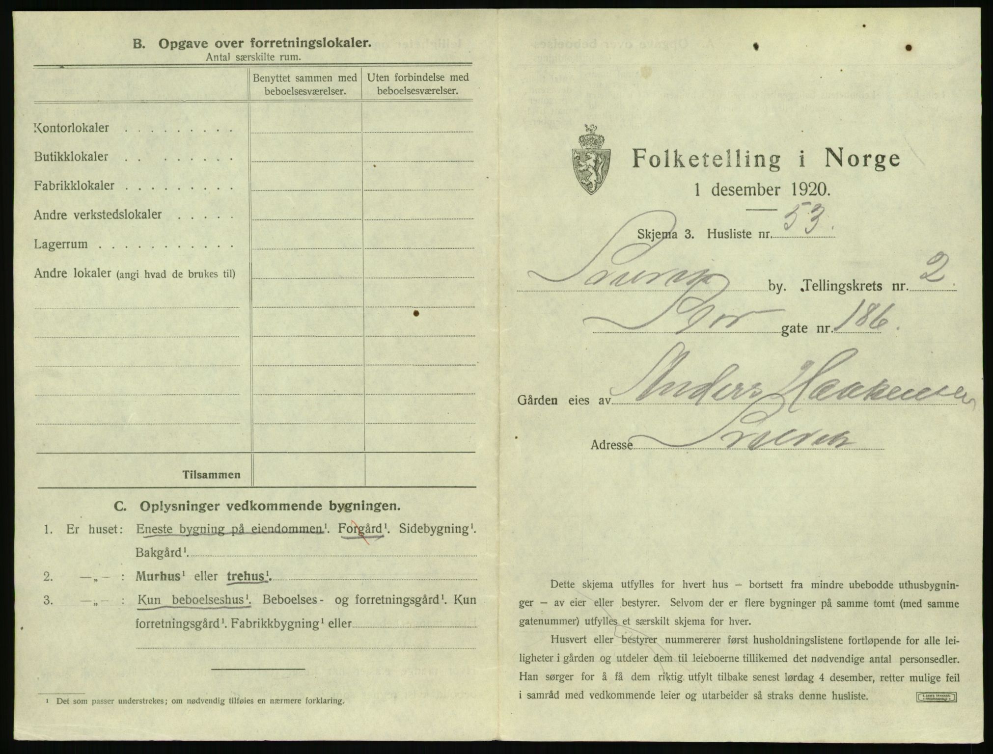 SAKO, 1920 census for Svelvik, 1920, p. 381