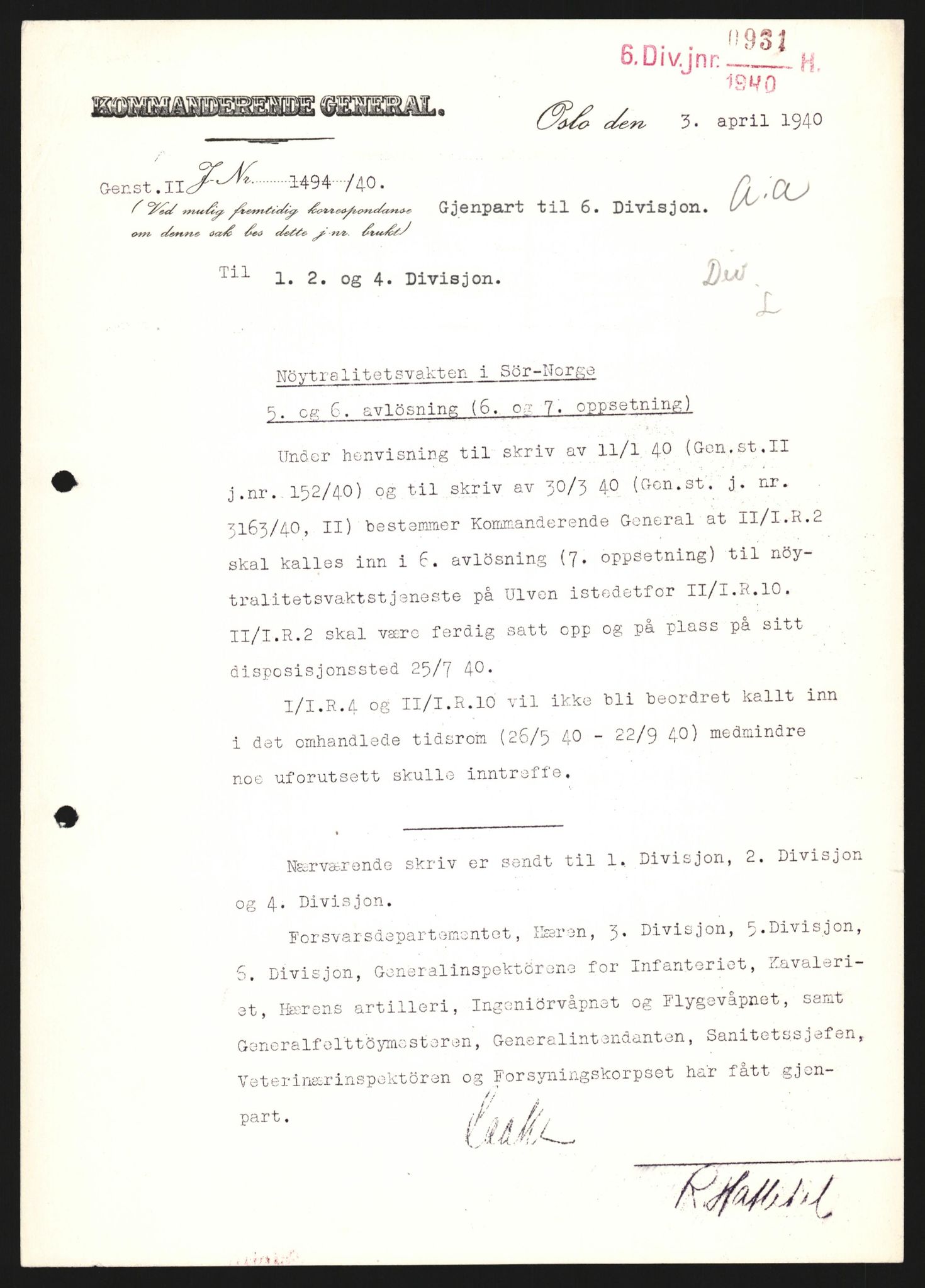 Forsvaret, Forsvarets krigshistoriske avdeling, AV/RA-RAFA-2017/Y/Yb/L0130: II-C-11-600  -  6. Divisjon / 6. Distriktskommando, 1940, p. 176