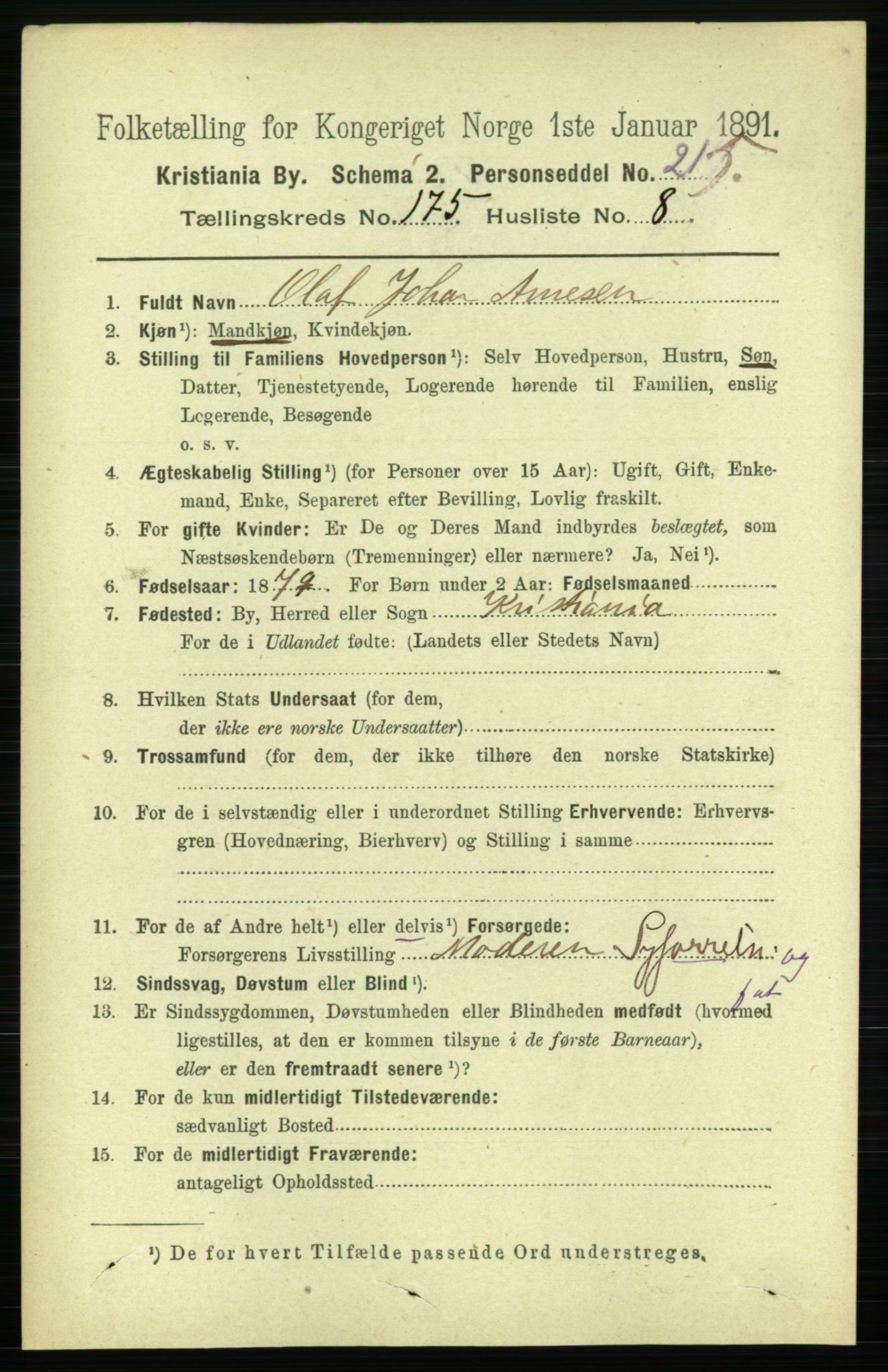 RA, 1891 census for 0301 Kristiania, 1891, p. 105553