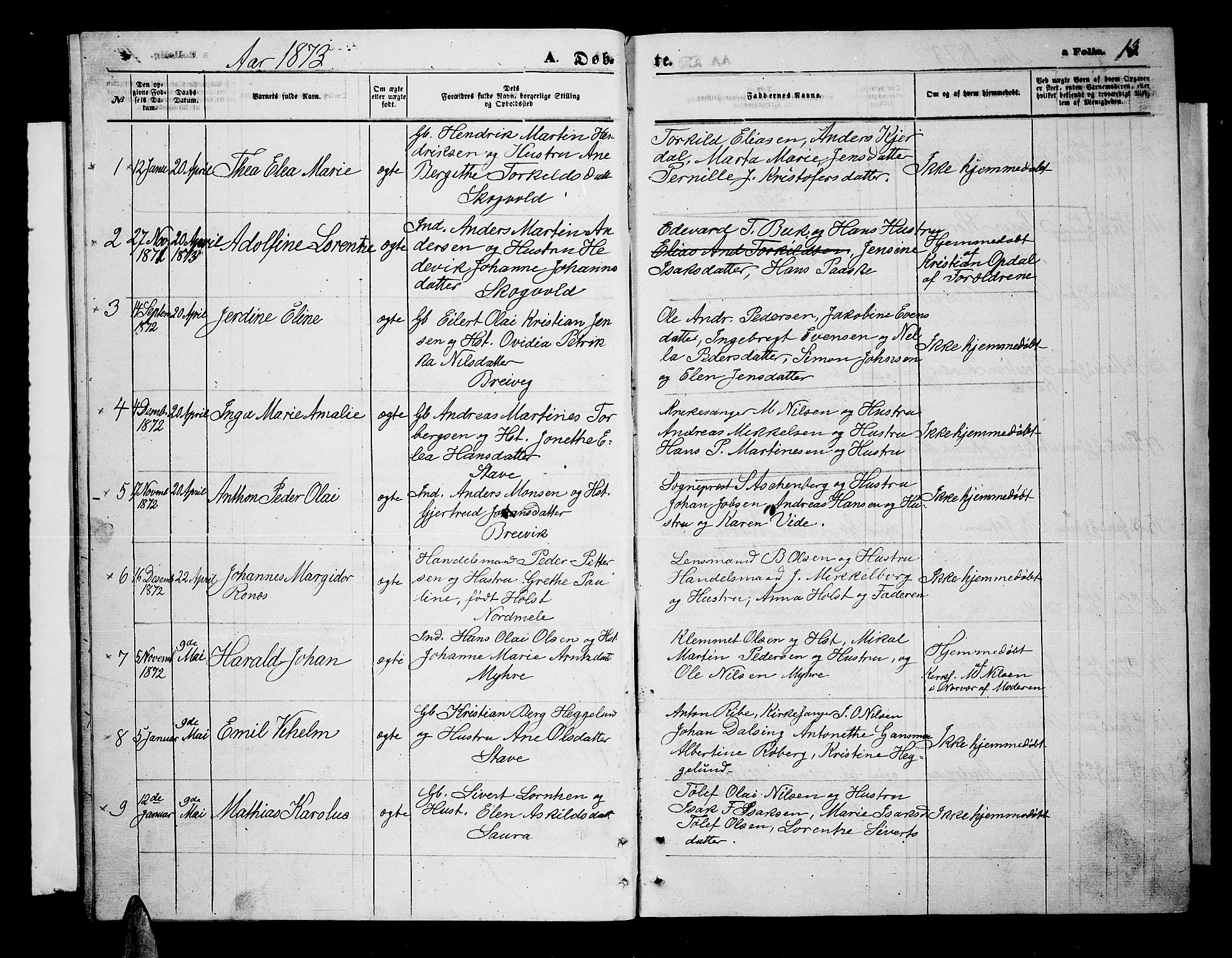 Ministerialprotokoller, klokkerbøker og fødselsregistre - Nordland, AV/SAT-A-1459/897/L1412: Parish register (copy) no. 897C02, 1867-1886, p. 13
