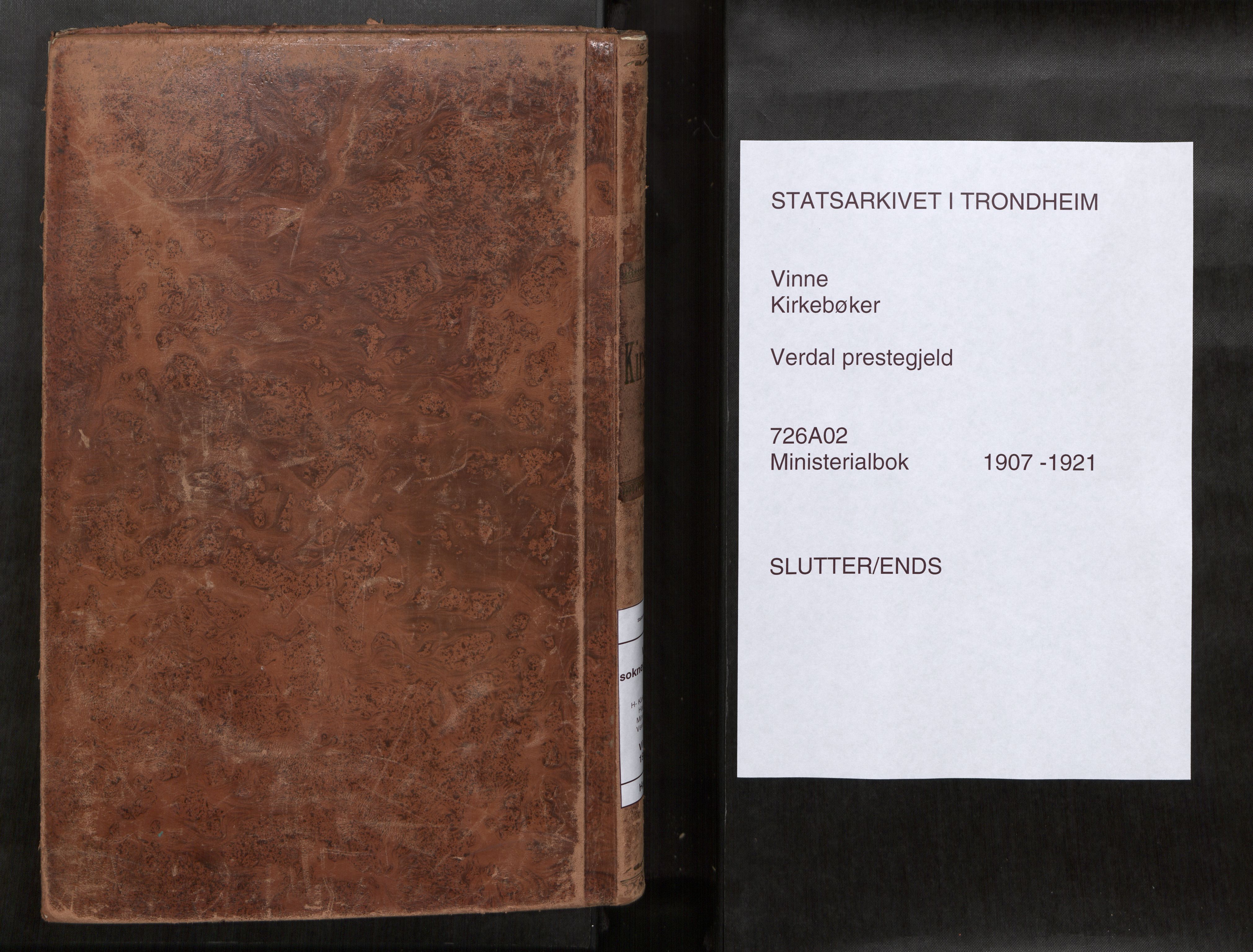 Verdal sokneprestkontor, AV/SAT-A-1156/2/H/Haa/L0003: Parish register (official) no. 3, 1907-1921