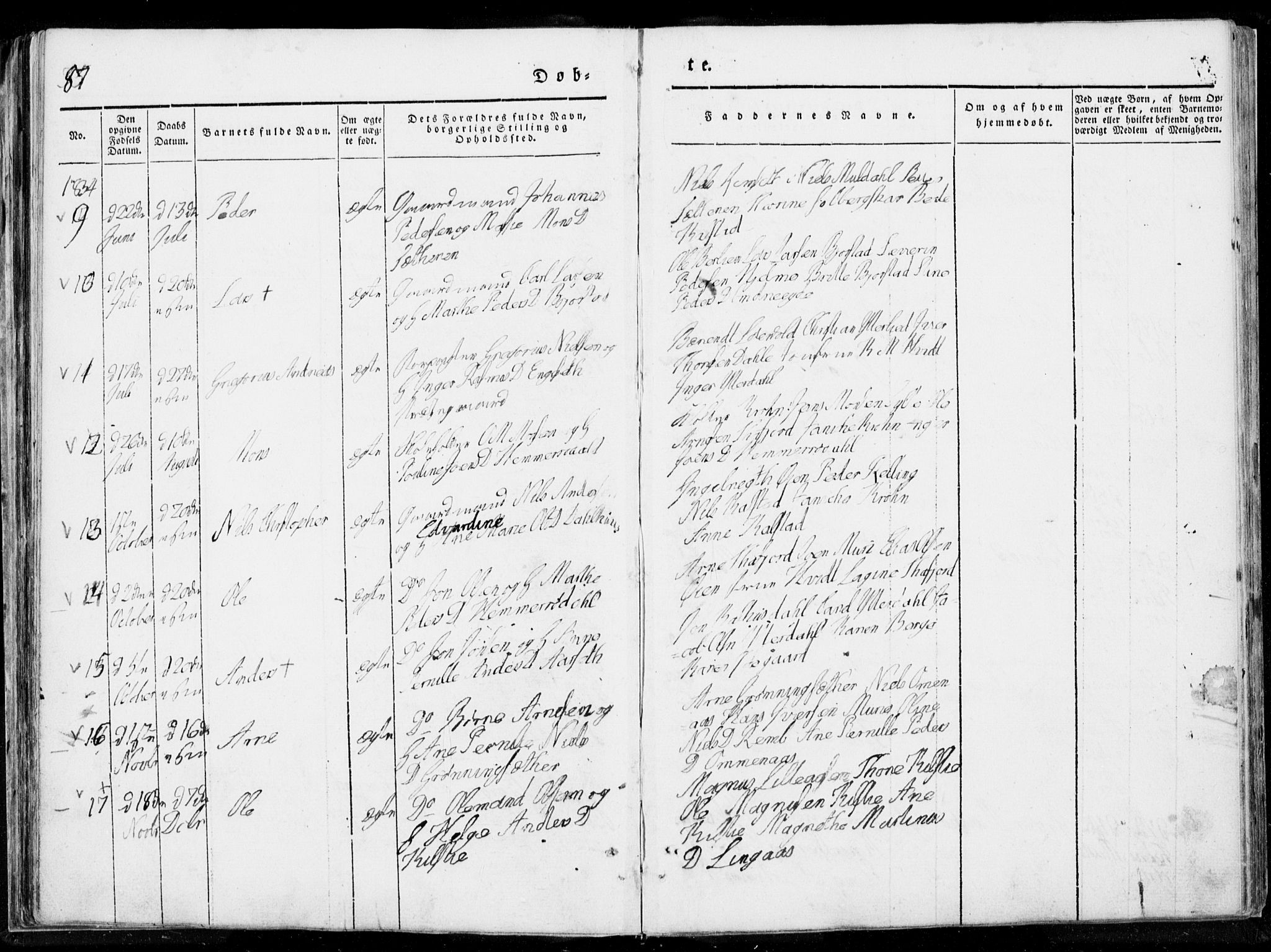 Ministerialprotokoller, klokkerbøker og fødselsregistre - Møre og Romsdal, SAT/A-1454/519/L0247: Parish register (official) no. 519A06, 1827-1846, p. 87