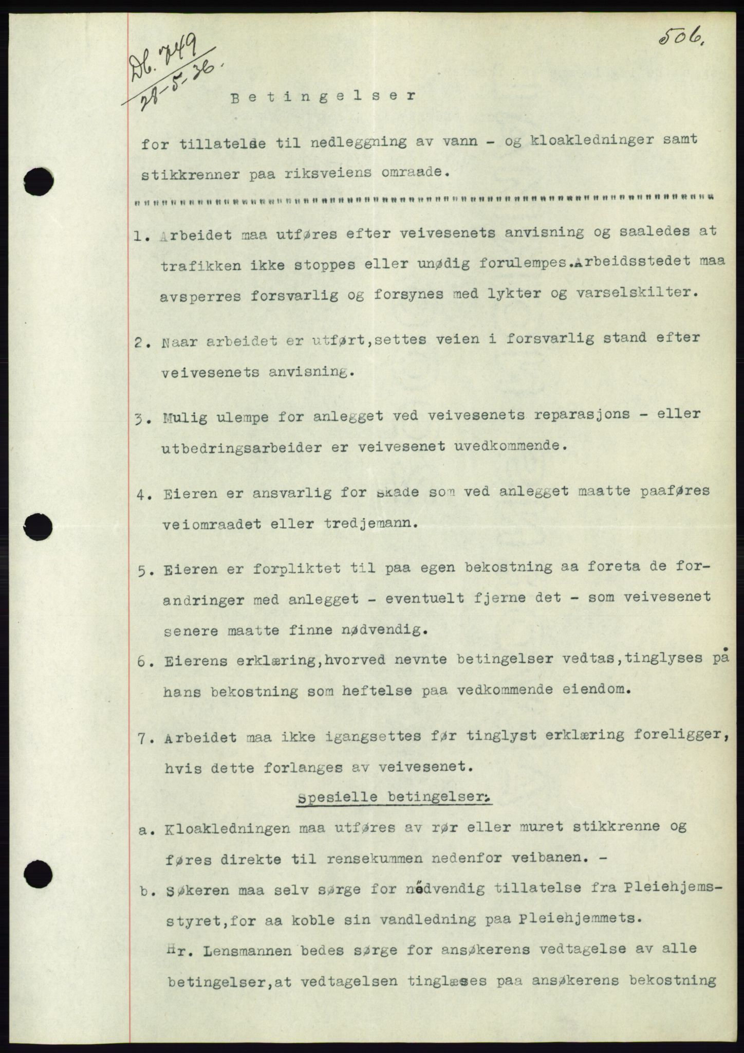 Søre Sunnmøre sorenskriveri, AV/SAT-A-4122/1/2/2C/L0060: Mortgage book no. 54, 1935-1936, Deed date: 28.05.1936