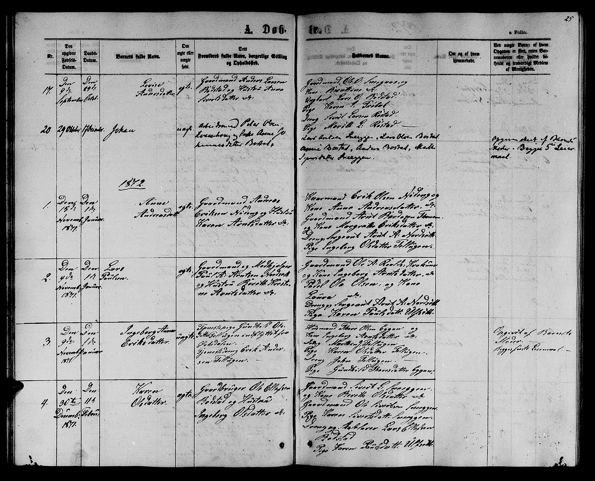 Ministerialprotokoller, klokkerbøker og fødselsregistre - Sør-Trøndelag, SAT/A-1456/618/L0451: Parish register (copy) no. 618C02, 1865-1883, p. 25