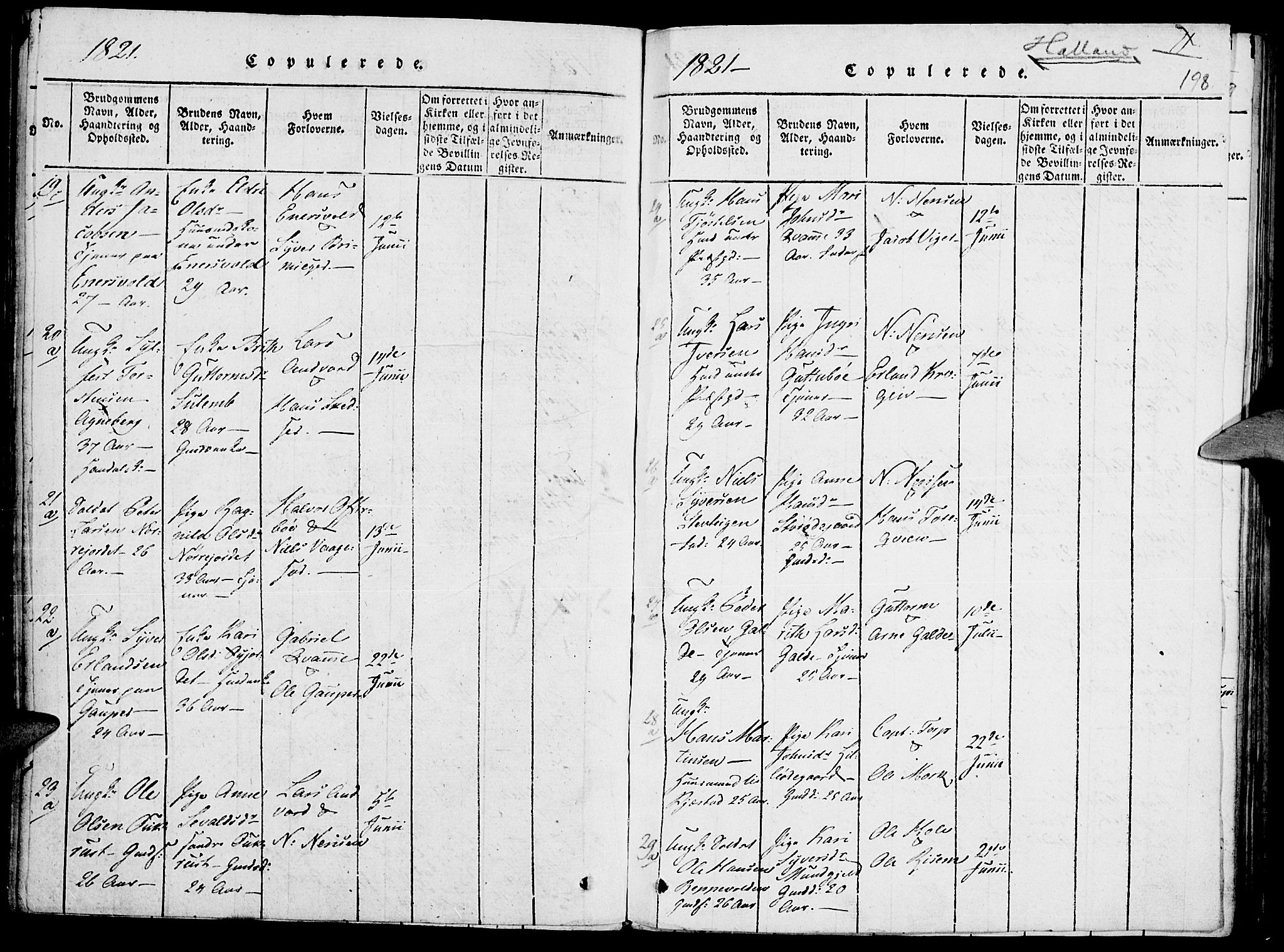 Lom prestekontor, AV/SAH-PREST-070/K/L0004: Parish register (official) no. 4, 1815-1825, p. 198