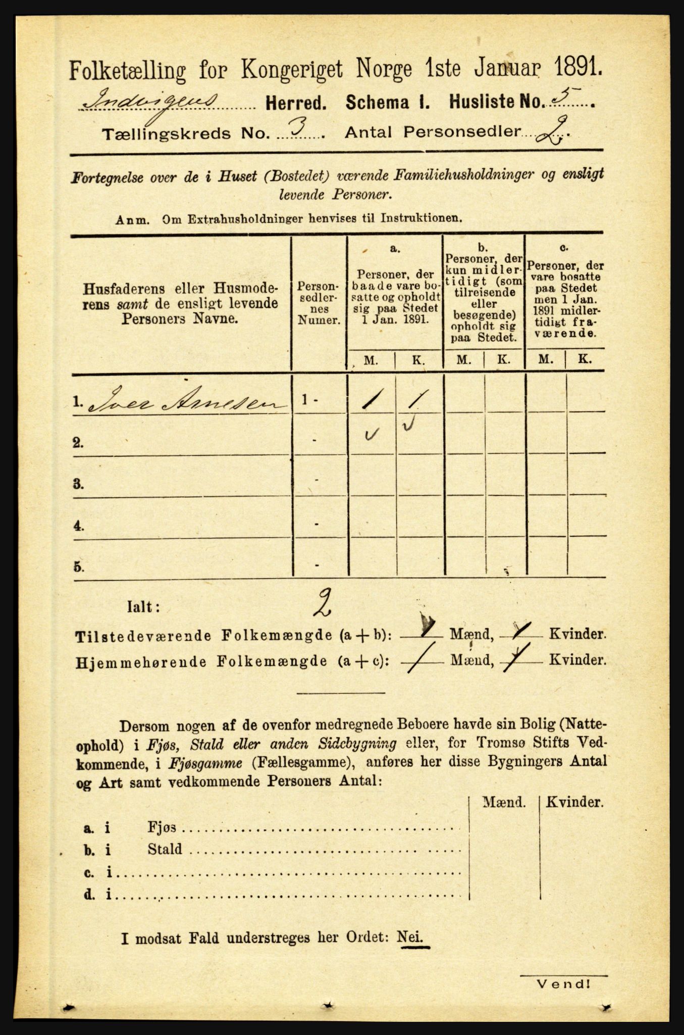 RA, 1891 census for 1447 Innvik, 1891, p. 978