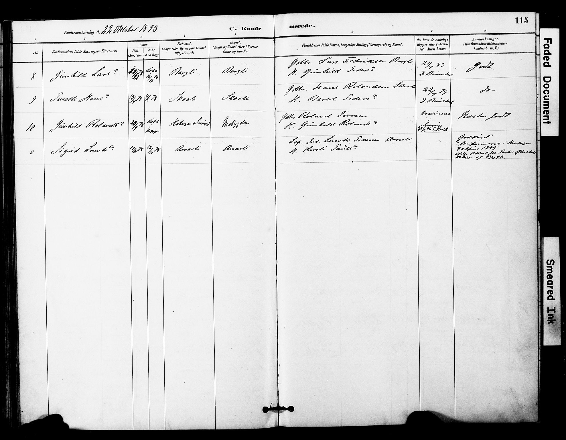Ministerialprotokoller, klokkerbøker og fødselsregistre - Nord-Trøndelag, SAT/A-1458/757/L0505: Parish register (official) no. 757A01, 1882-1904, p. 115