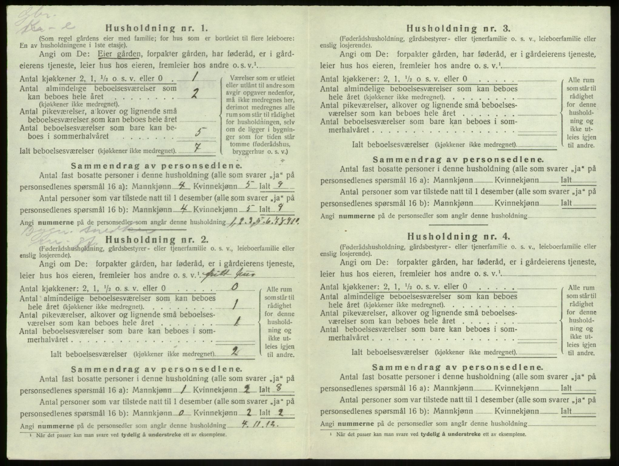 SAB, 1920 census for Kinn, 1920, p. 1500