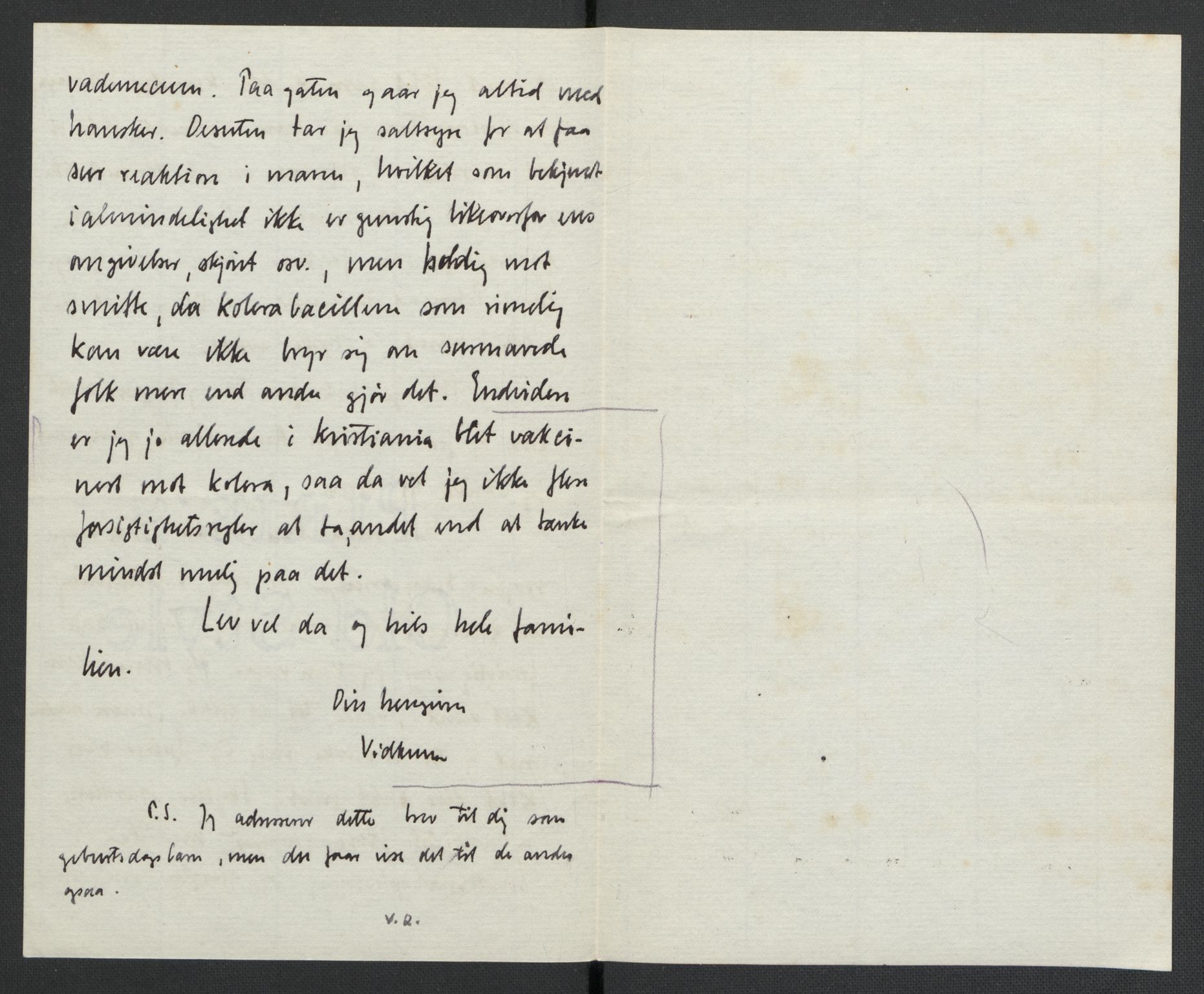 Quisling, Vidkun, AV/RA-PA-0750/K/L0001: Brev til og fra Vidkun Quisling samt til og fra andre medlemmer av familien Quisling, samt Vidkun Quislings karakterbøker, 1894-1929, p. 133