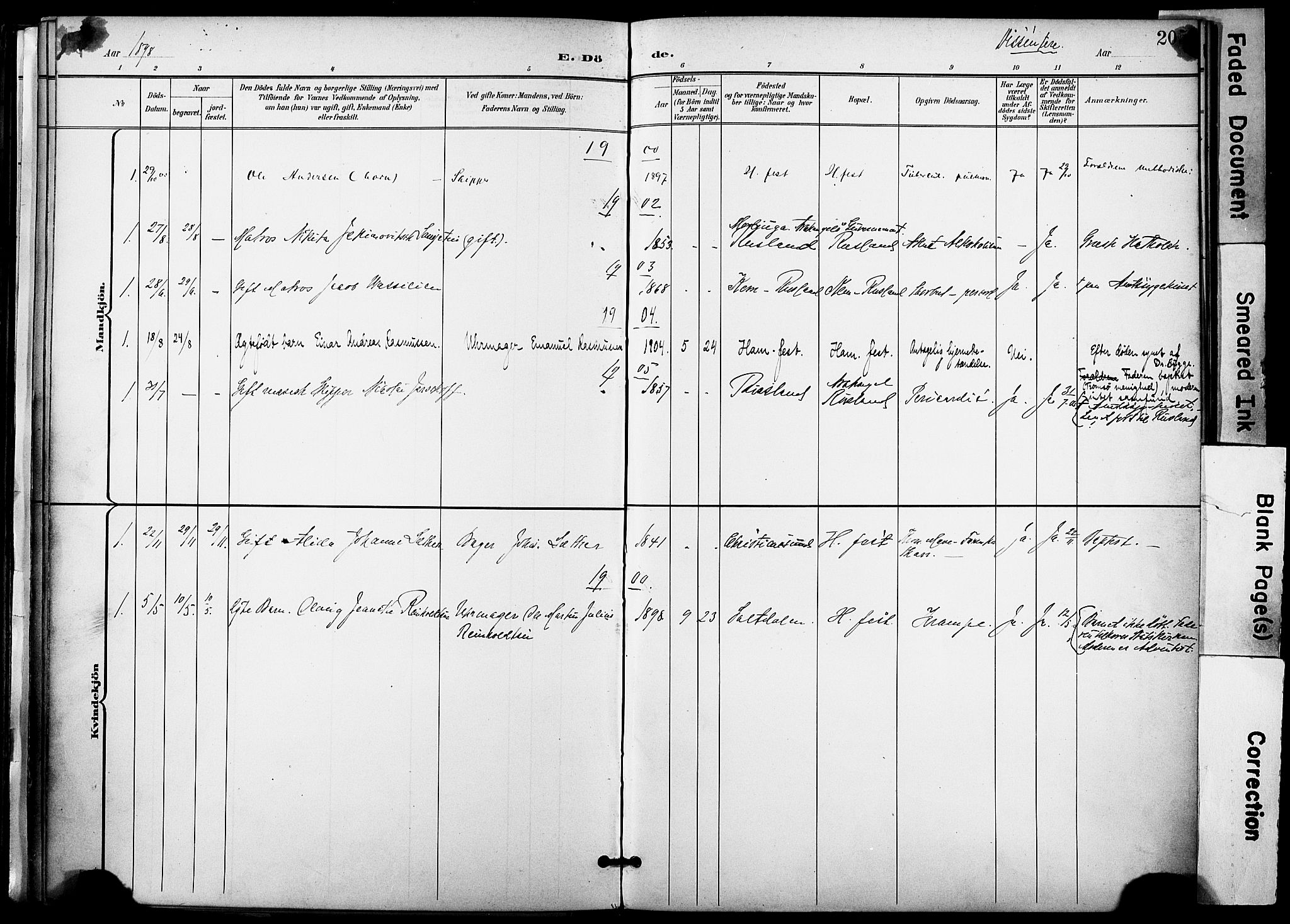 Hammerfest sokneprestkontor, AV/SATØ-S-1347/H/Ha/L0010.kirke: Parish register (official) no. 10, 1898-1905, p. 205