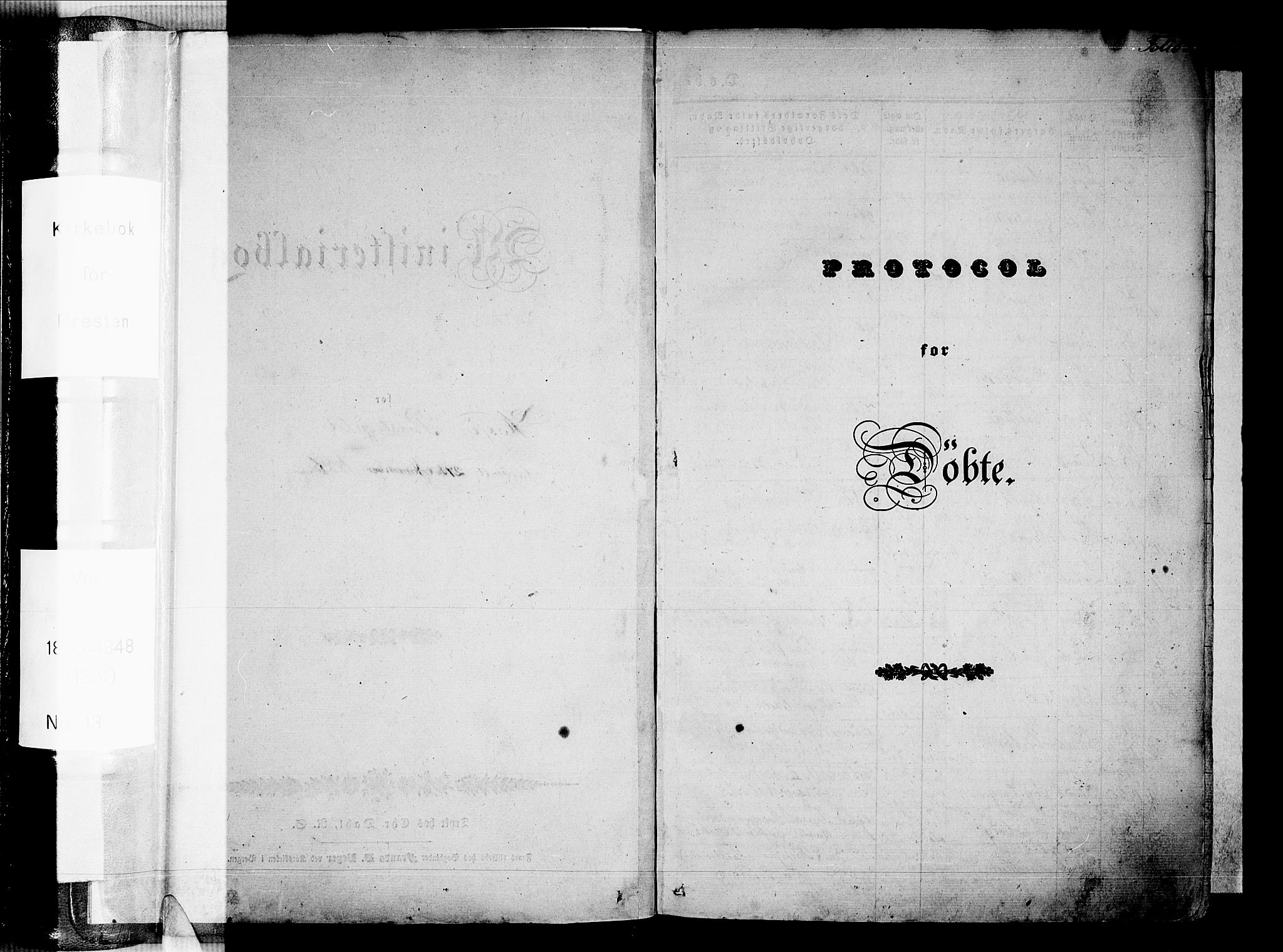 Voss sokneprestembete, SAB/A-79001/H/Haa: Parish register (official) no. A 13, 1836-1851, p. 1