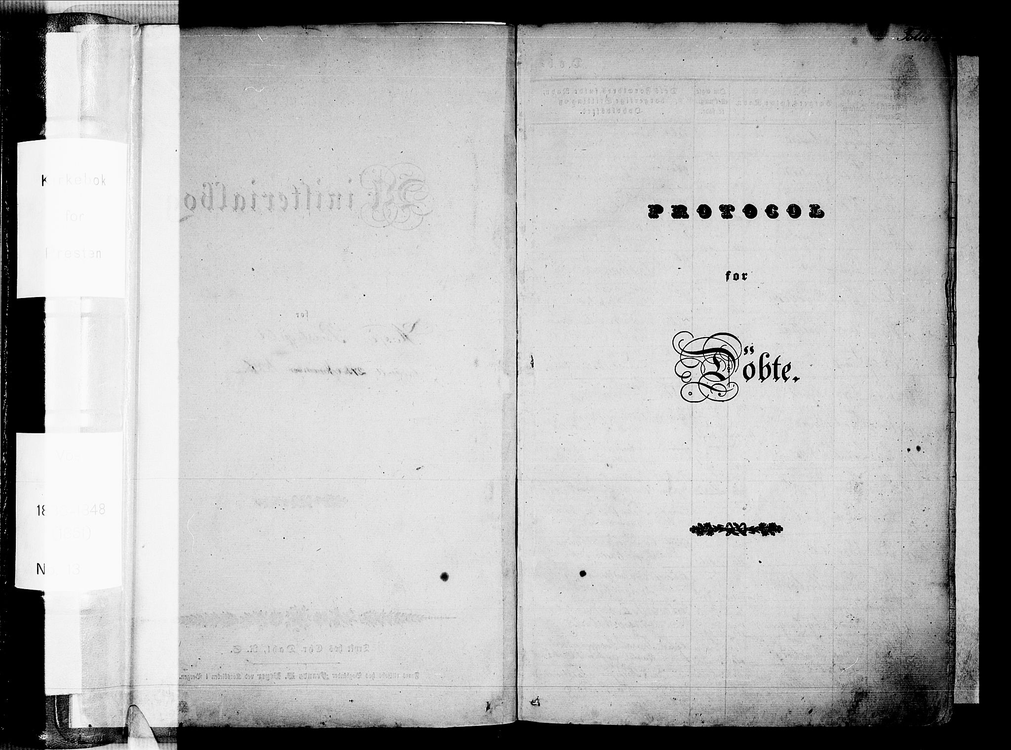 Voss sokneprestembete, AV/SAB-A-79001/H/Haa: Parish register (official) no. A 13, 1836-1851, p. 1