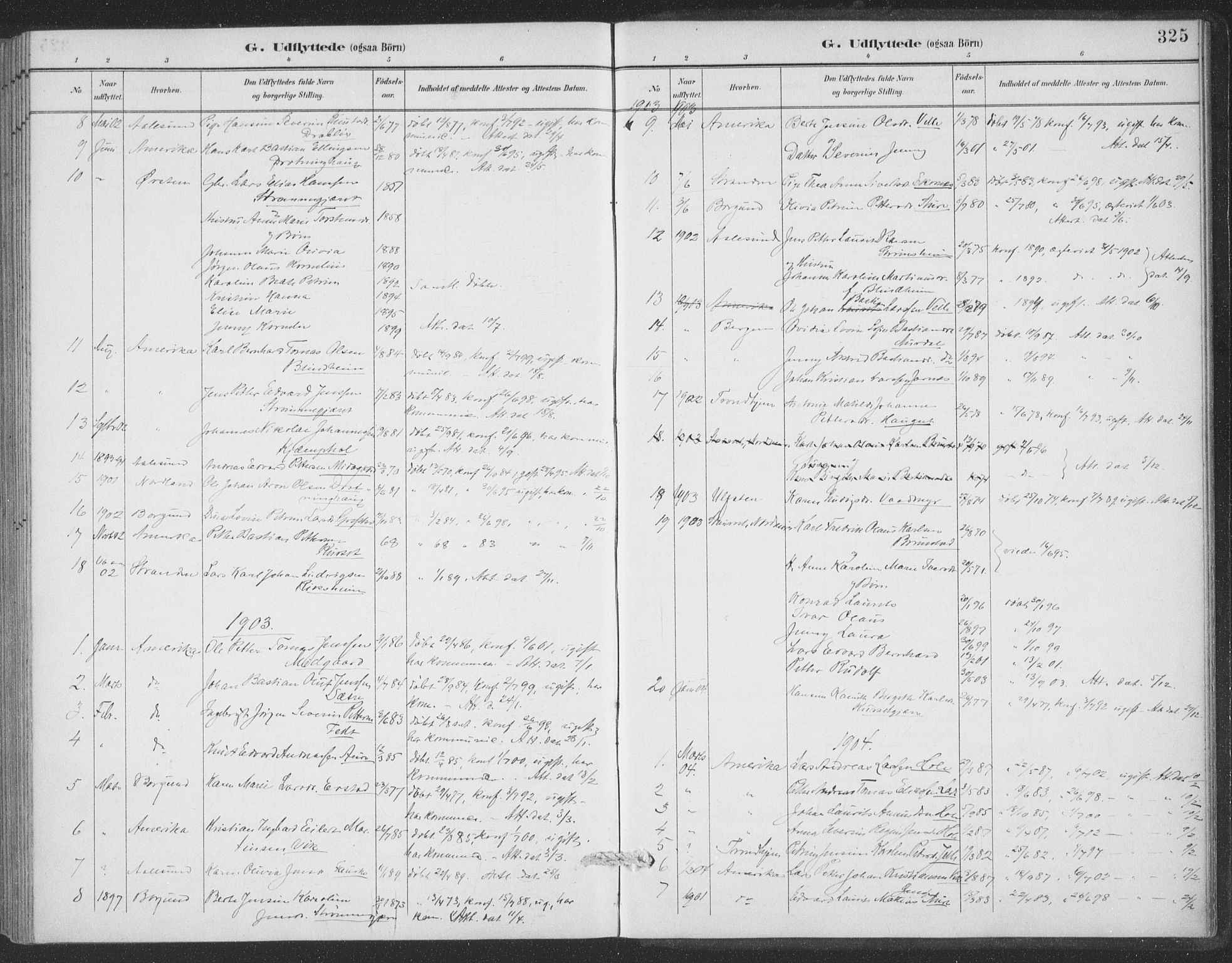 Ministerialprotokoller, klokkerbøker og fødselsregistre - Møre og Romsdal, SAT/A-1454/523/L0335: Parish register (official) no. 523A02, 1891-1911, p. 325
