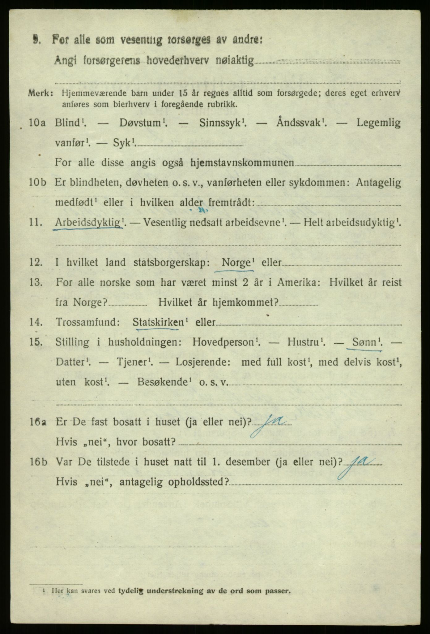SAB, 1920 census for Kinn, 1920, p. 11732