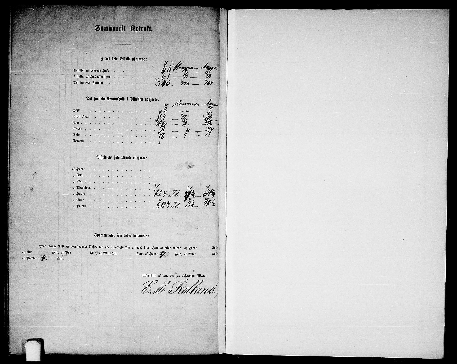 RA, 1865 census for Hamre, 1865, p. 226