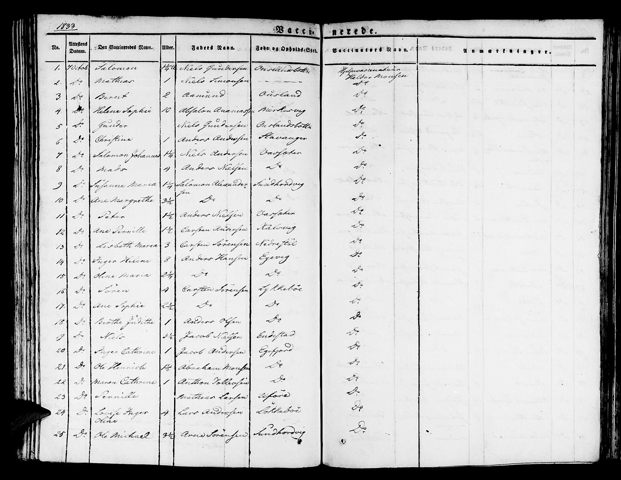 Kinn sokneprestembete, SAB/A-80801/H/Haa/Haaa/L0004/0002: Parish register (official) no. A 4II, 1822-1840, p. 33