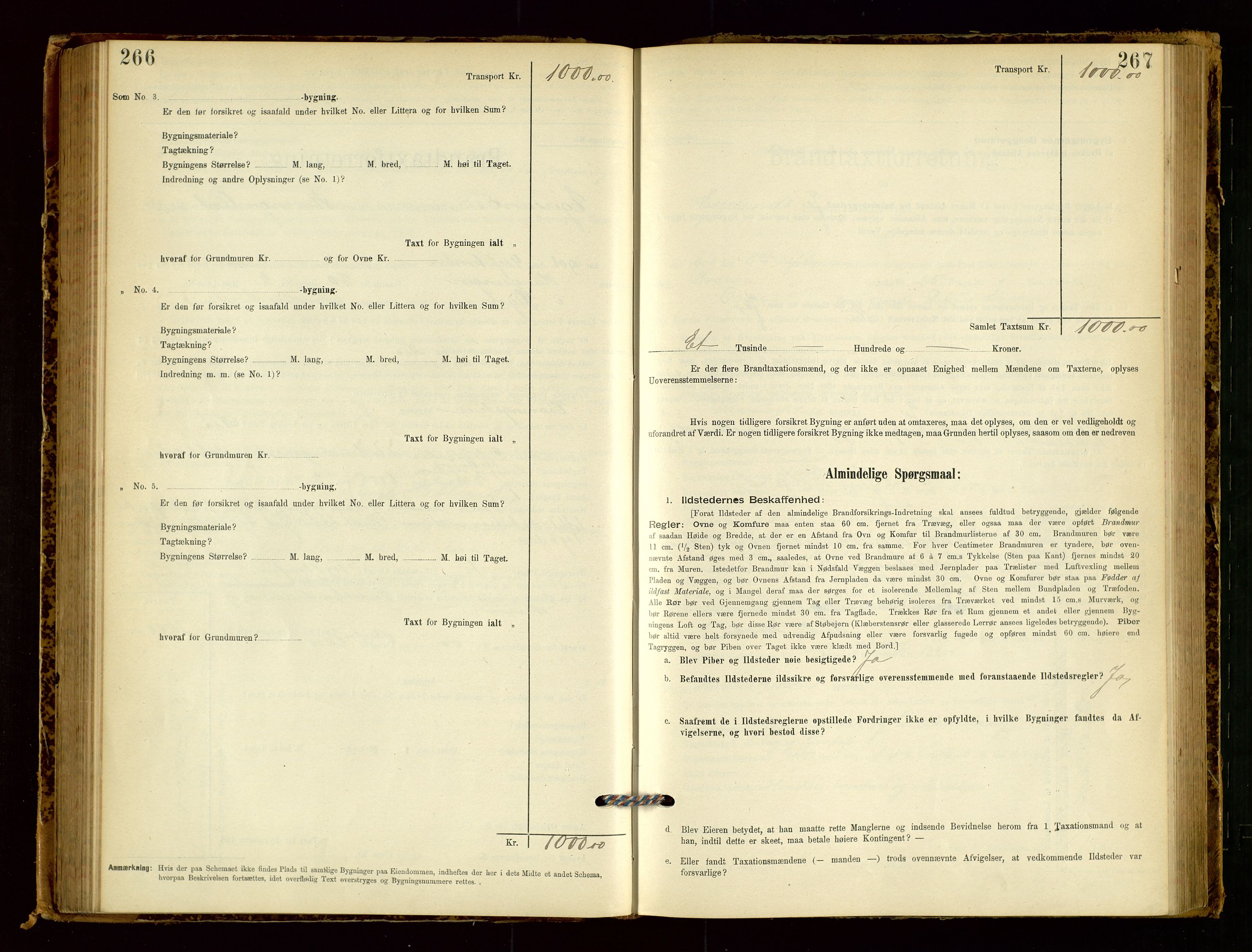 Eigersund lensmannskontor, AV/SAST-A-100171/Gob/L0001: Skjemaprotokoll, 1894-1909, p. 266-267