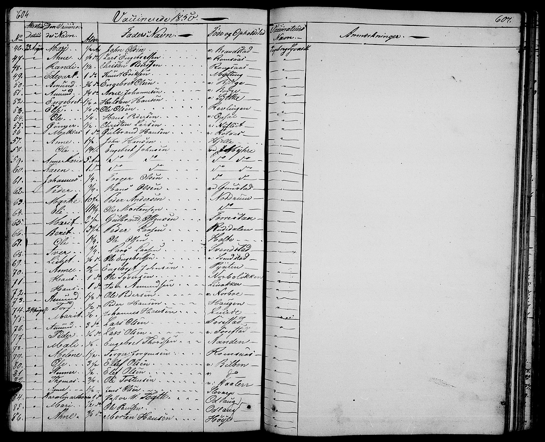 Ringebu prestekontor, AV/SAH-PREST-082/H/Ha/Hab/L0002: Parish register (copy) no. 2, 1839-1853, p. 604-607