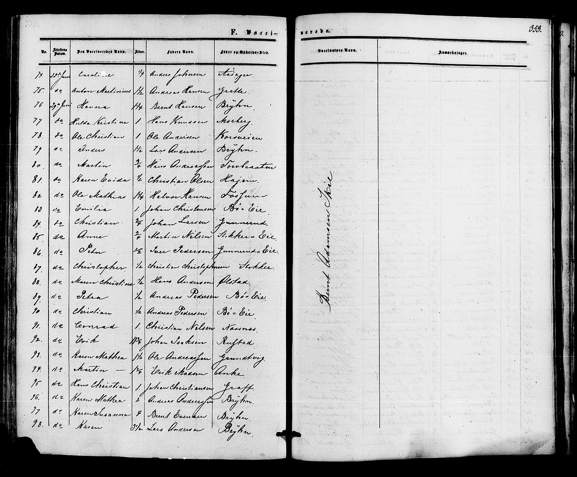 Røyken kirkebøker, SAKO/A-241/F/Fa/L0006: Parish register (official) no. 6, 1857-1875, p. 353