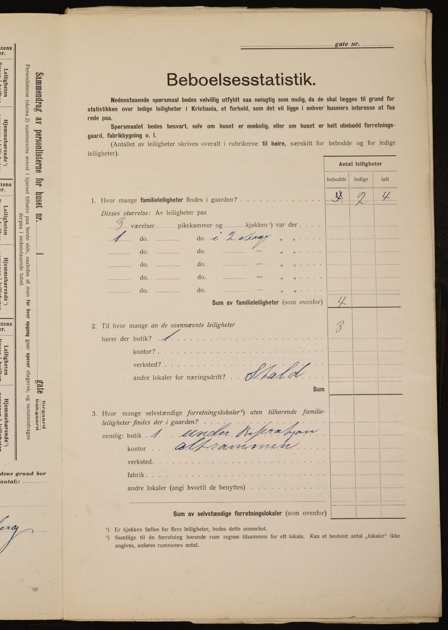 OBA, Municipal Census 1912 for Kristiania, 1912, p. 2453