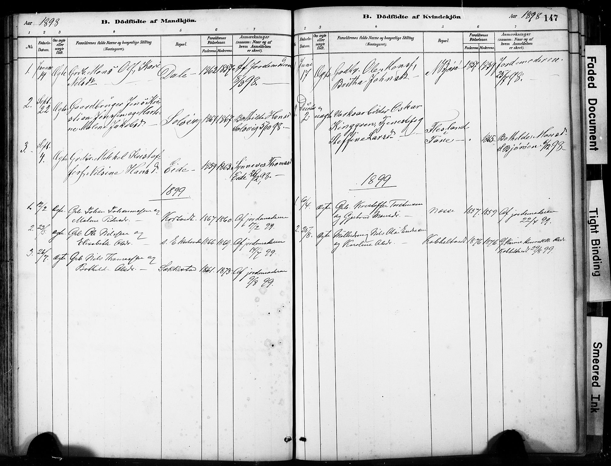 Fjell sokneprestembete, SAB/A-75301/H/Hab: Parish register (copy) no. A 4, 1880-1899, p. 147
