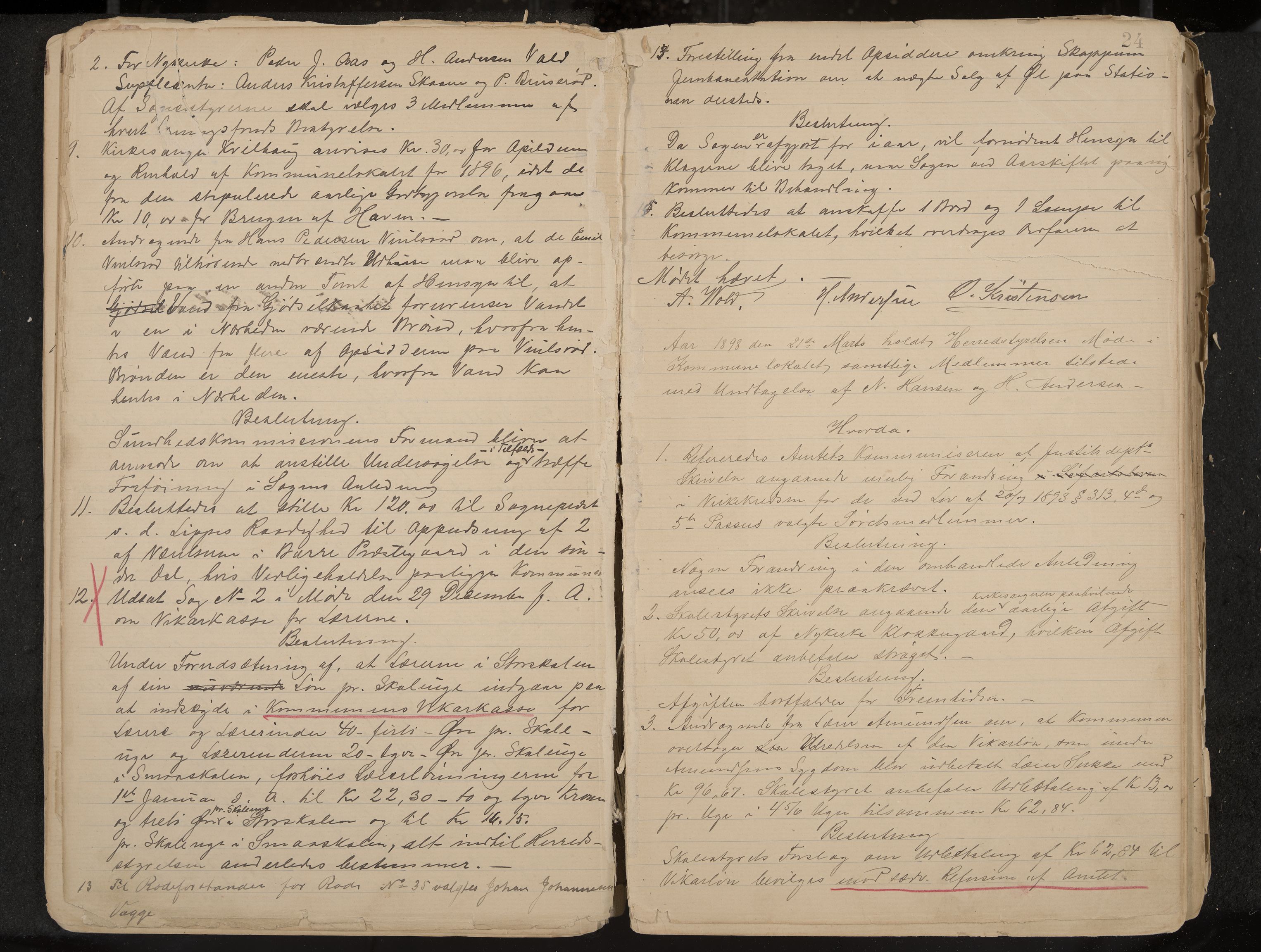 Borre formannskap og sentraladministrasjon, IKAK/0717021/A/L0003: Møtebok, 1896-1916, p. 24