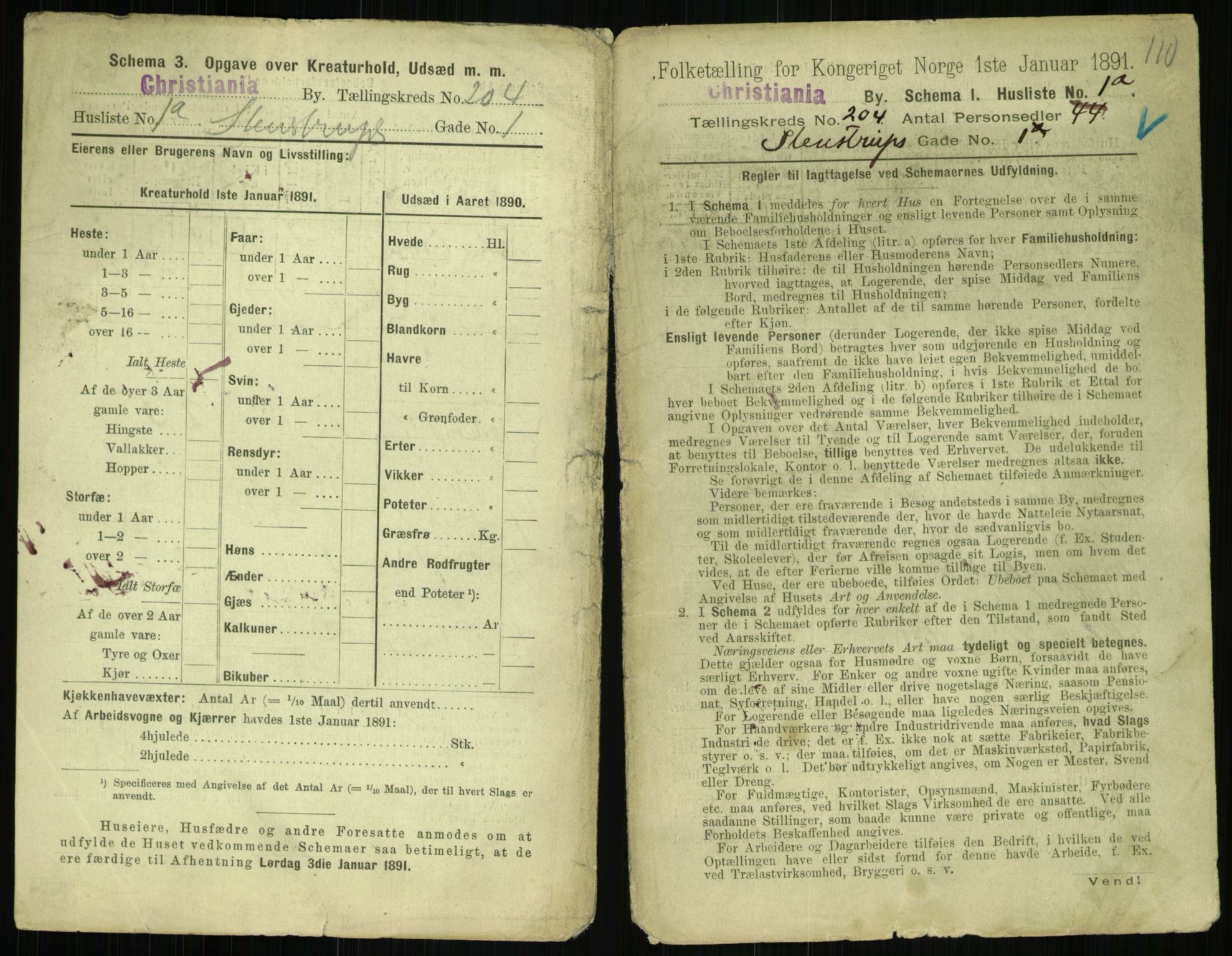 RA, 1891 census for 0301 Kristiania, 1891, p. 122885