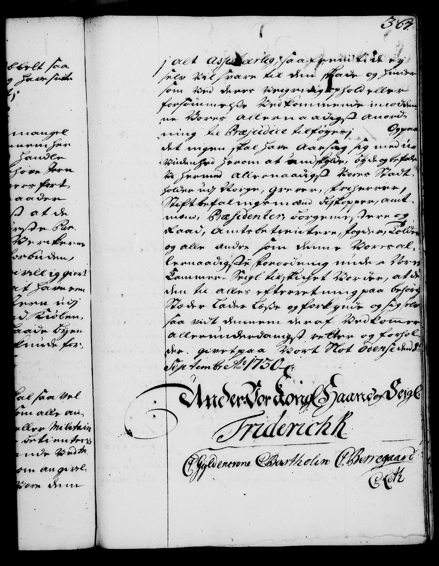 Rentekammeret, Kammerkanselliet, RA/EA-3111/G/Gg/Gga/L0003: Norsk ekspedisjonsprotokoll med register (merket RK 53.3), 1727-1734, p. 367