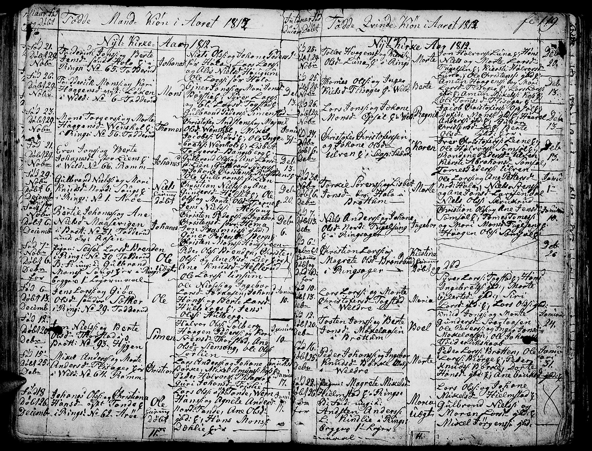 Ringsaker prestekontor, SAH/PREST-014/K/Ka/L0004: Parish register (official) no. 4, 1799-1814, p. 119