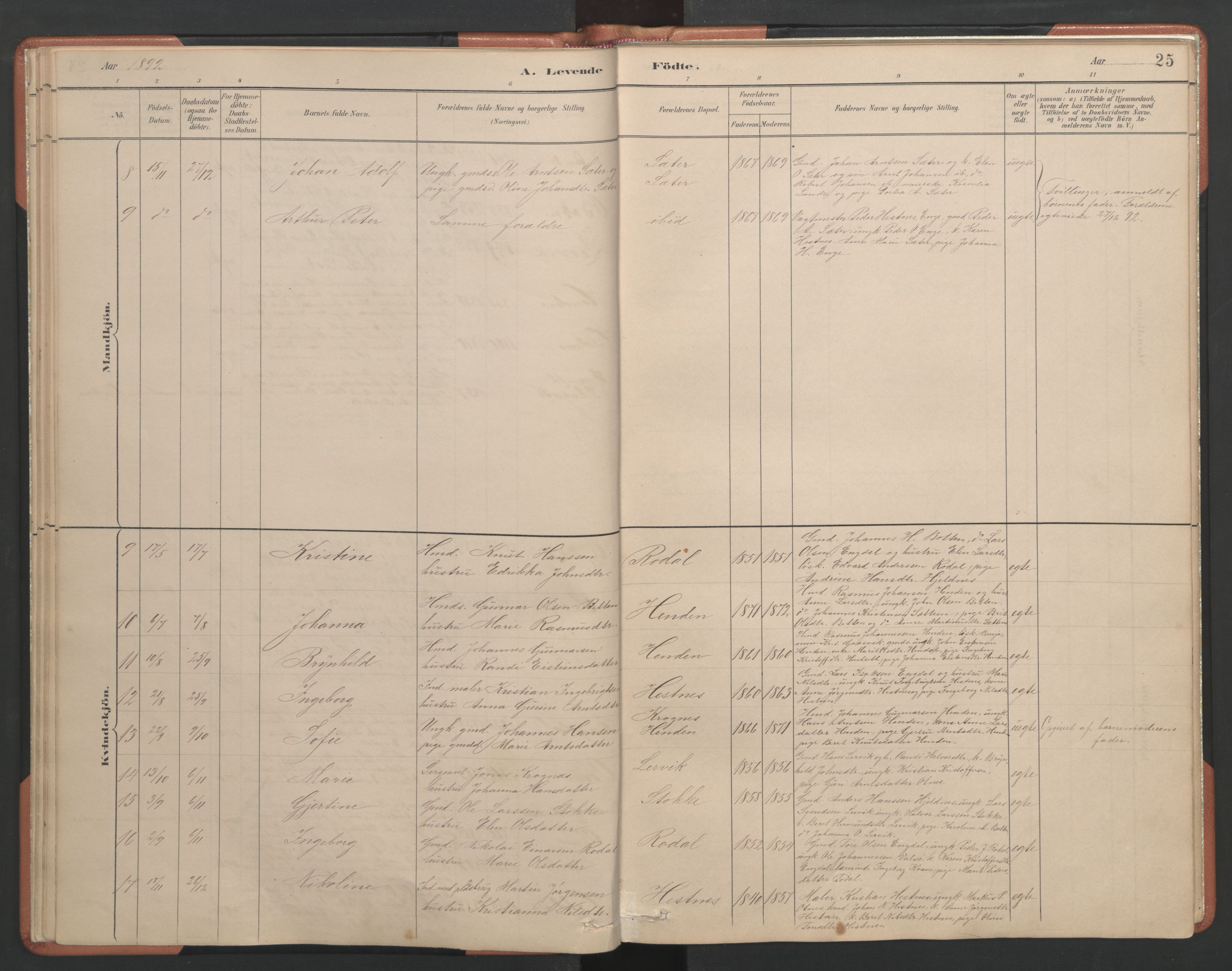 Ministerialprotokoller, klokkerbøker og fødselsregistre - Møre og Romsdal, AV/SAT-A-1454/580/L0926: Parish register (copy) no. 580C01, 1882-1903, p. 25