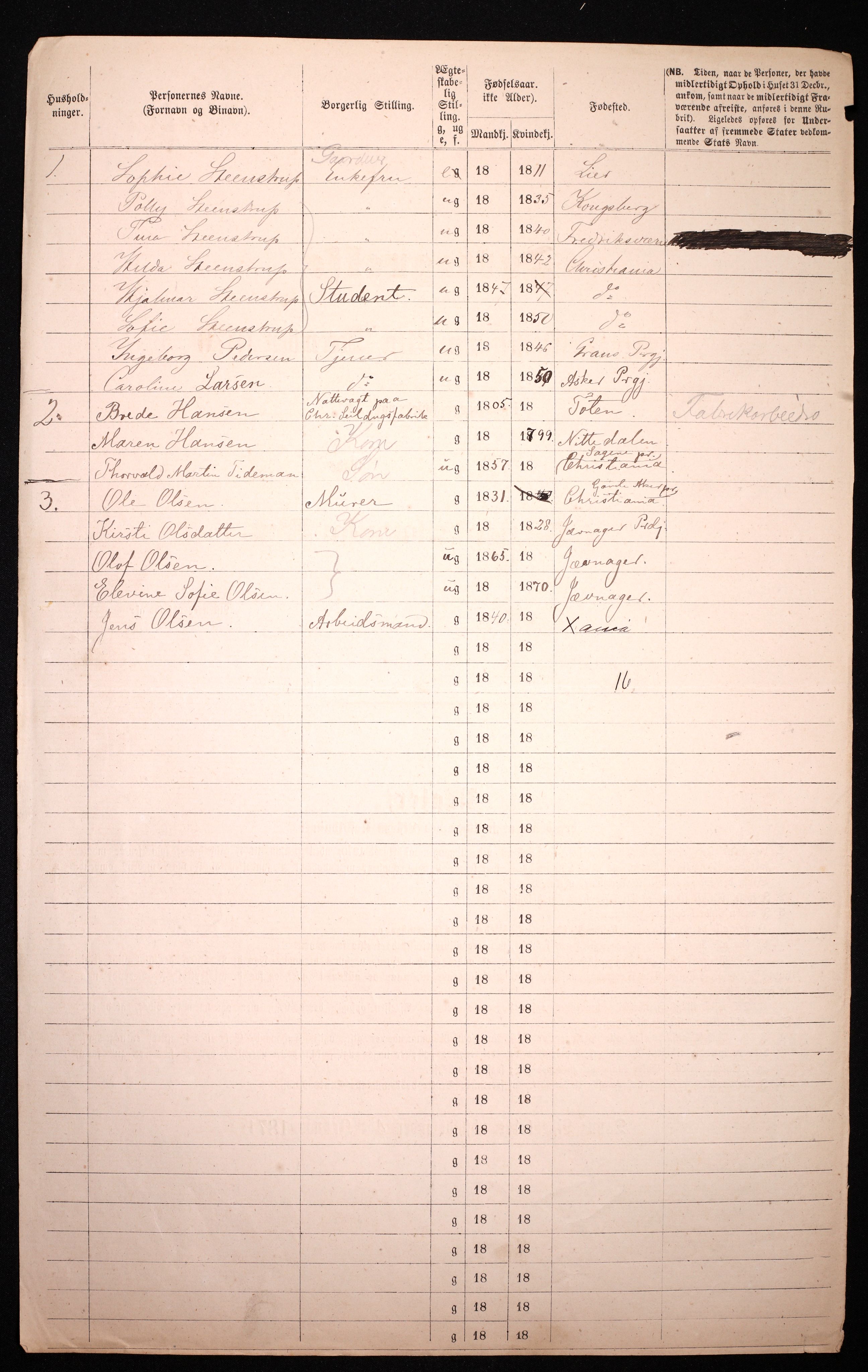 RA, 1870 census for 0301 Kristiania, 1870, p. 941