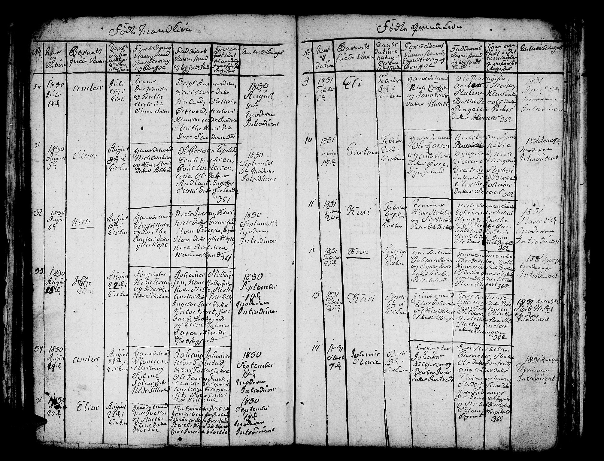 Fana Sokneprestembete, AV/SAB-A-75101/H/Hab/Habc/L0001: Parish register (copy) no. C 1, 1824-1837, p. 51