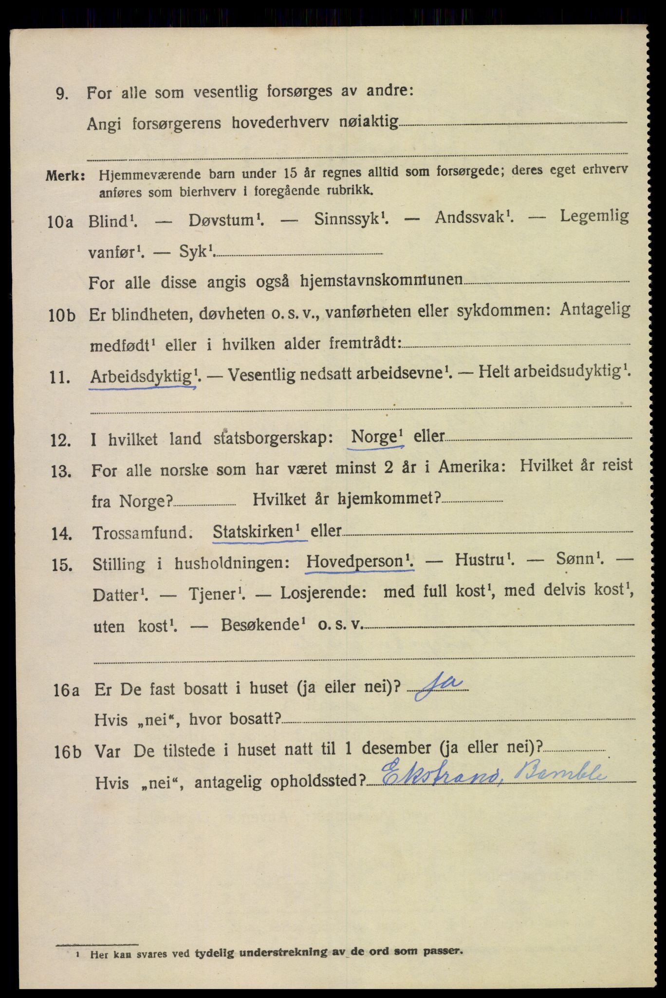 SAKO, 1920 census for Gjerpen, 1920, p. 17697