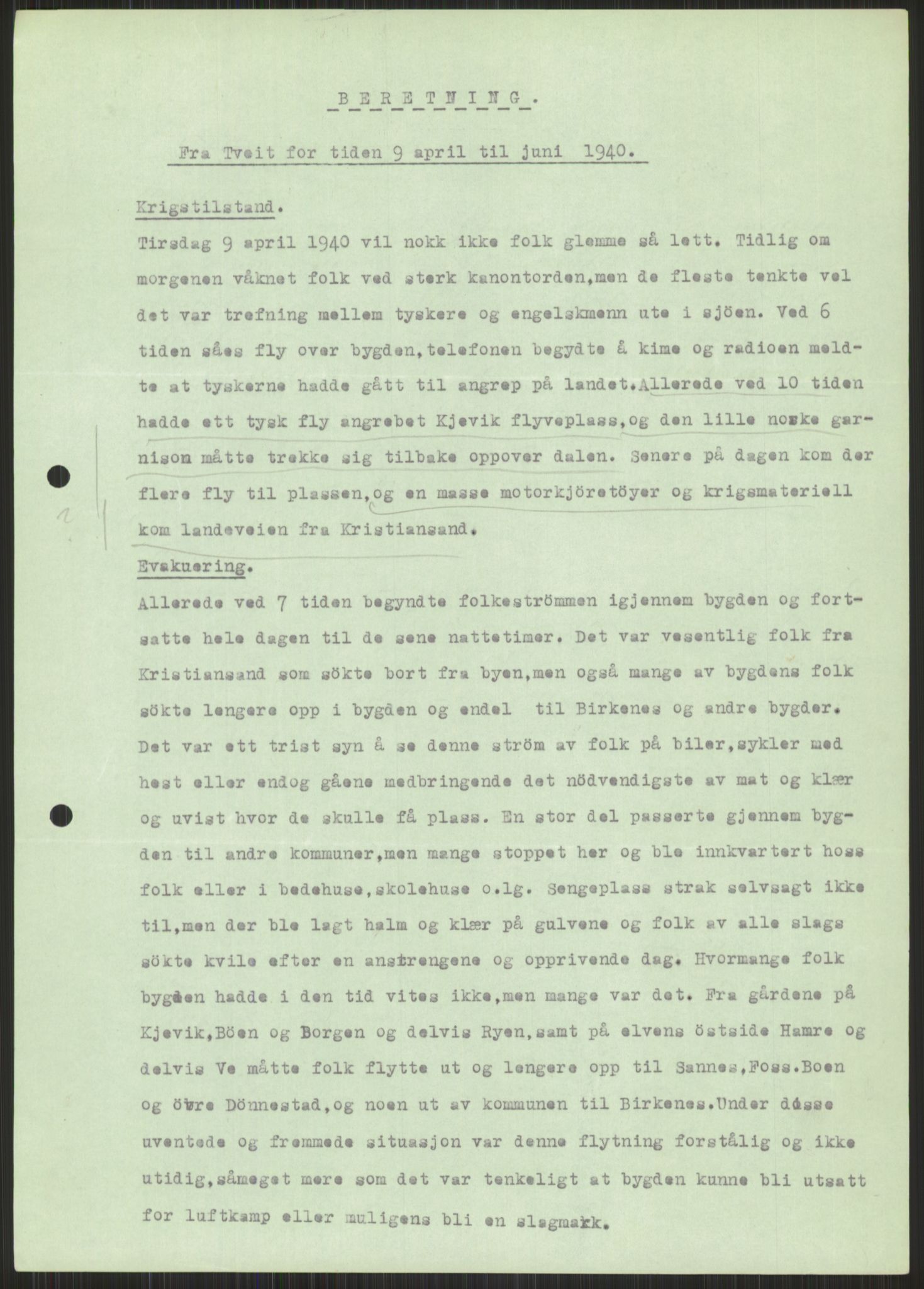 Forsvaret, Forsvarets krigshistoriske avdeling, AV/RA-RAFA-2017/Y/Ya/L0014: II-C-11-31 - Fylkesmenn.  Rapporter om krigsbegivenhetene 1940., 1940, p. 890