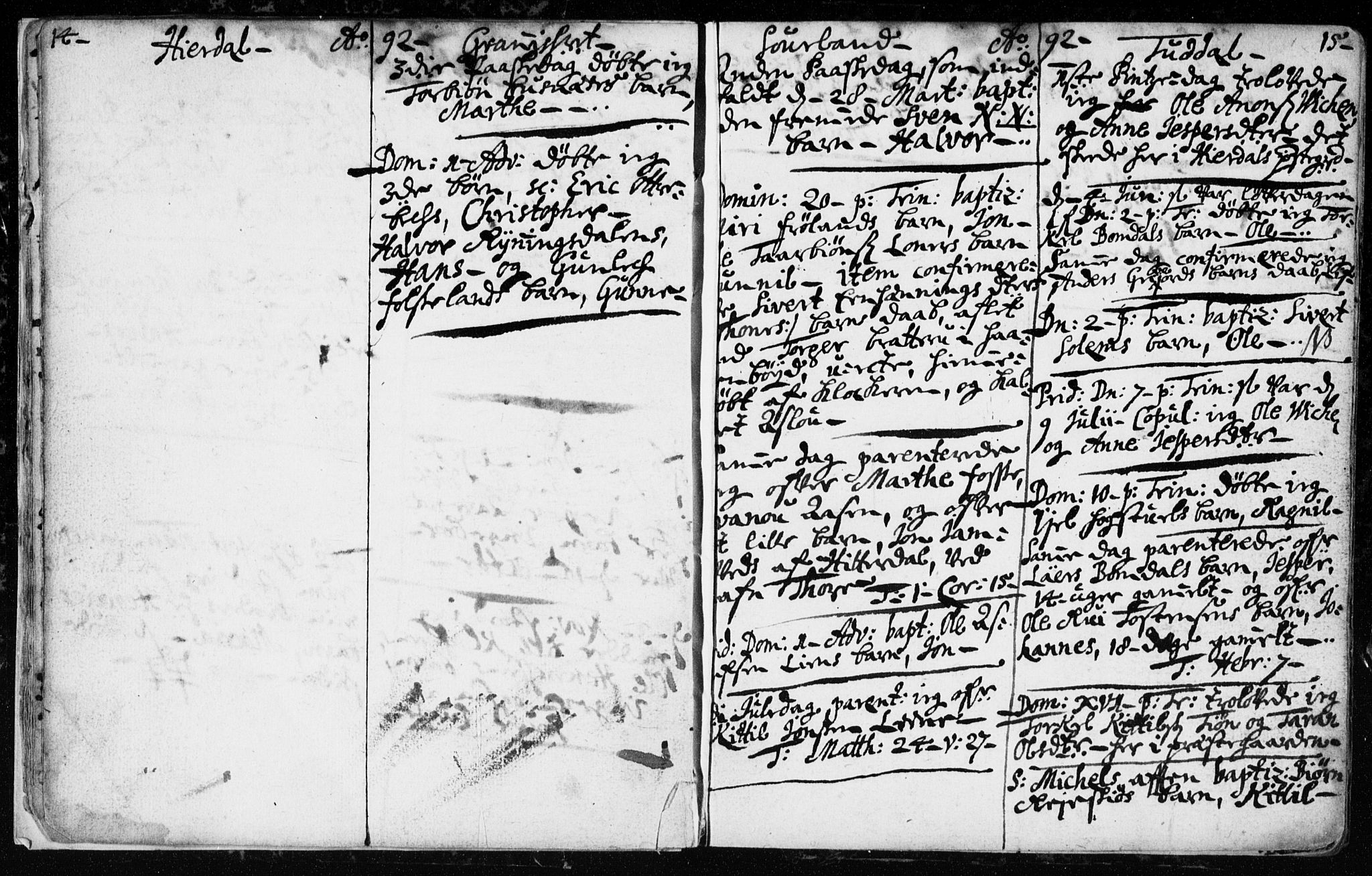Hjartdal kirkebøker, SAKO/A-270/F/Fa/L0001: Parish register (official) no. I 1, 1685-1714, p. 14-15